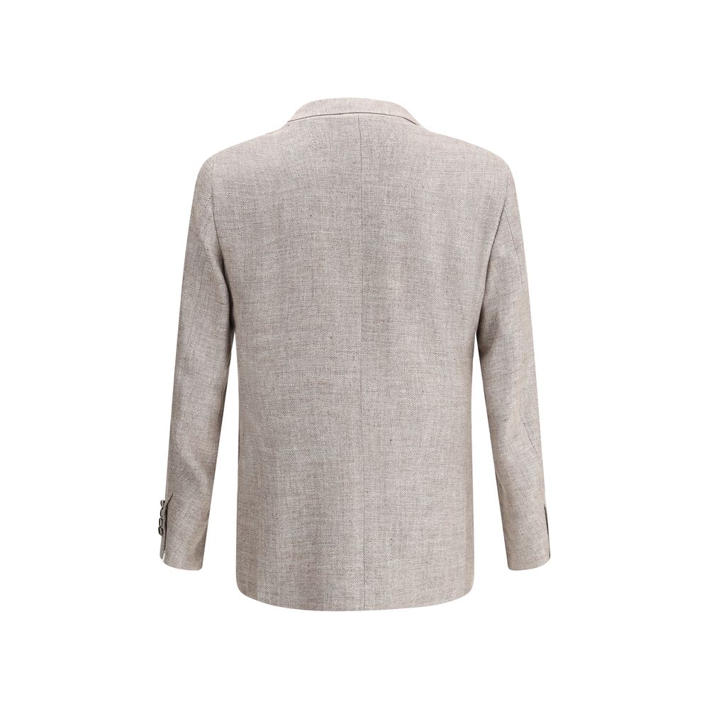 Brunello Cucinelli Light Brown Linen Blazer-2