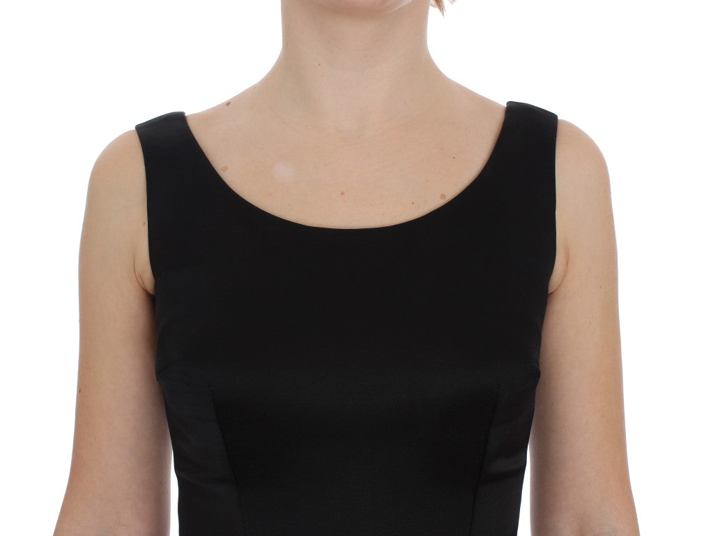 Dolce & Gabbana Schwarzes graues Etuikleid in voller Länge-5