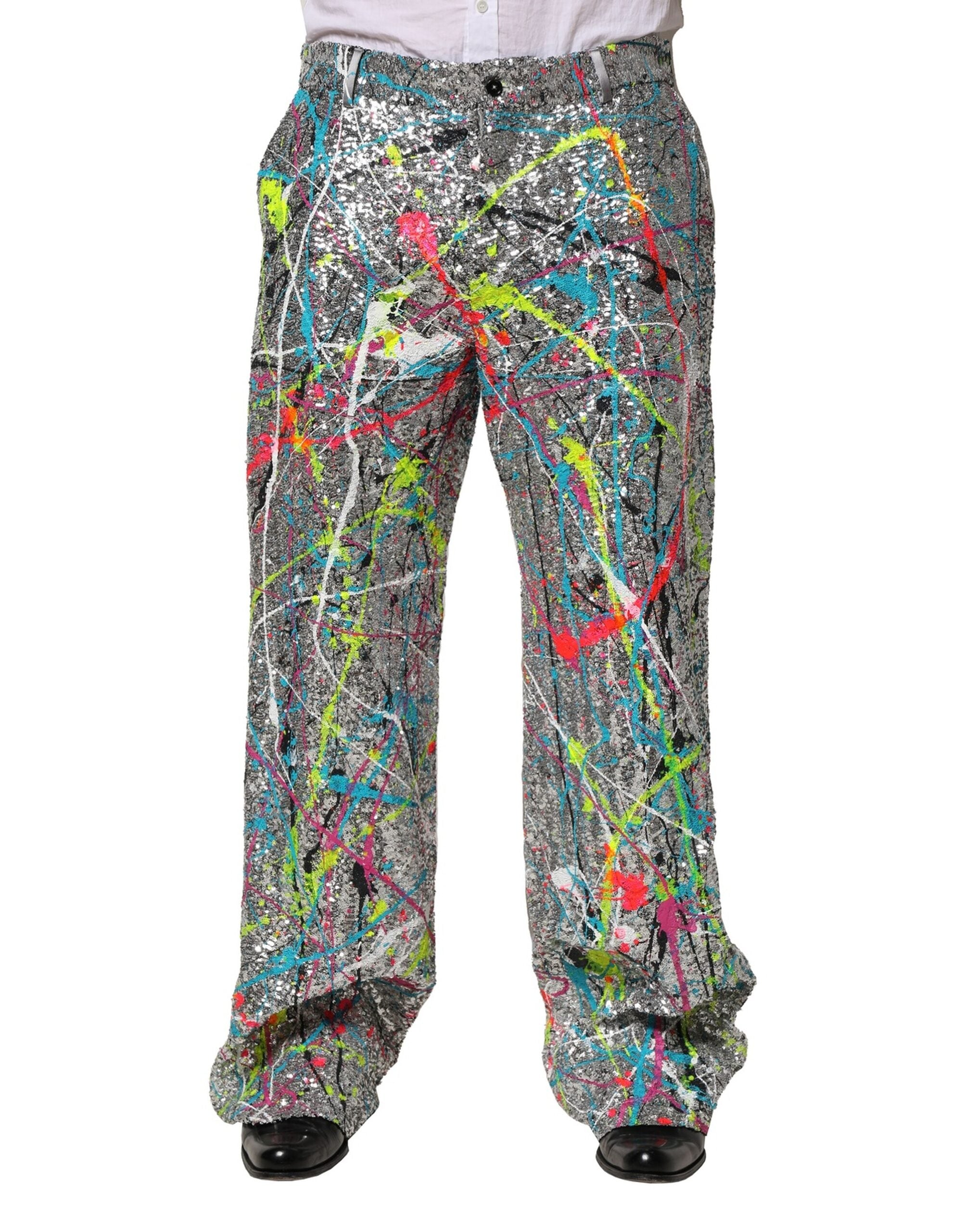 Dolce & Gabbana Multicolor Sequined Pants-2