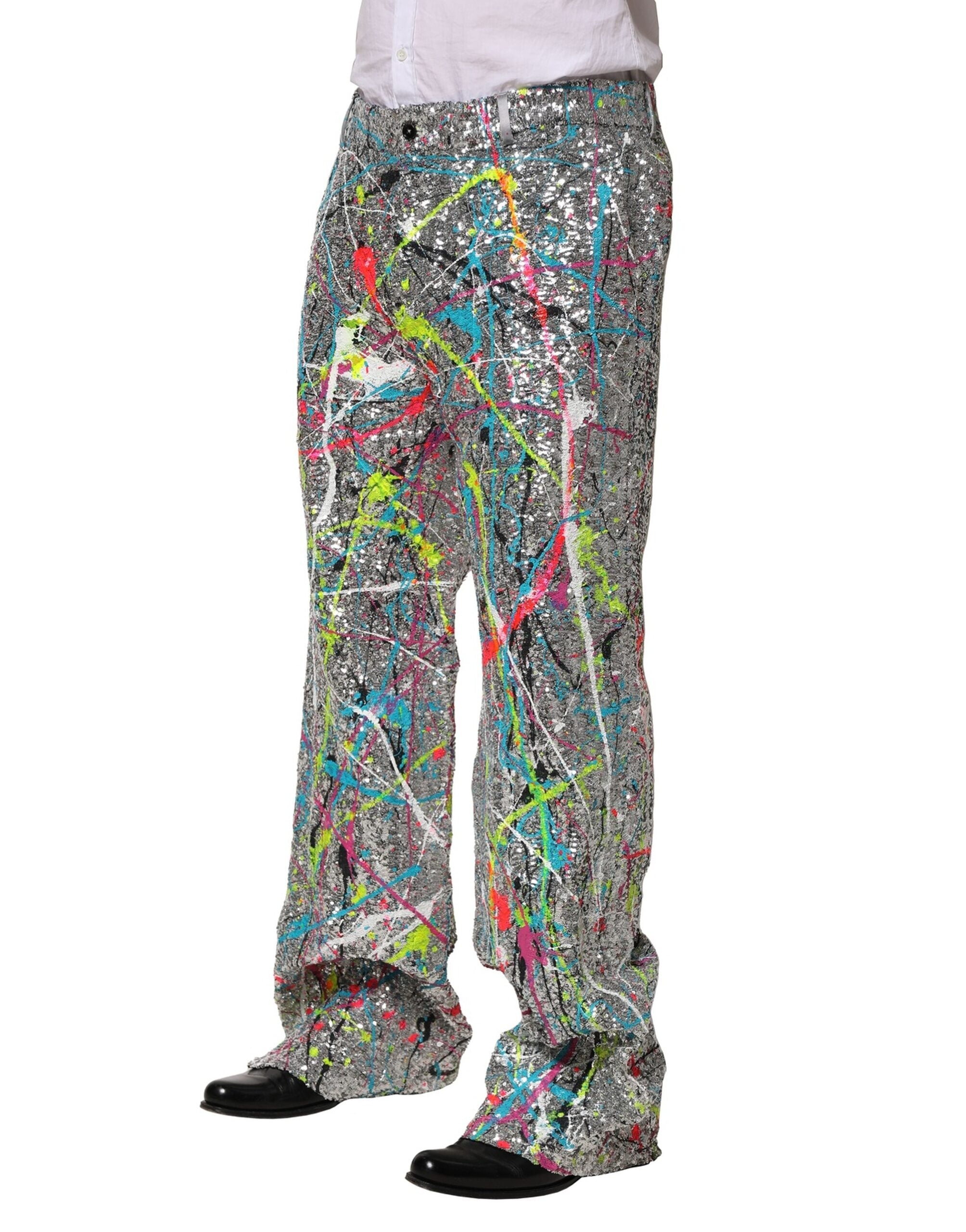 Dolce & Gabbana Multicolor Sequined Pants-3