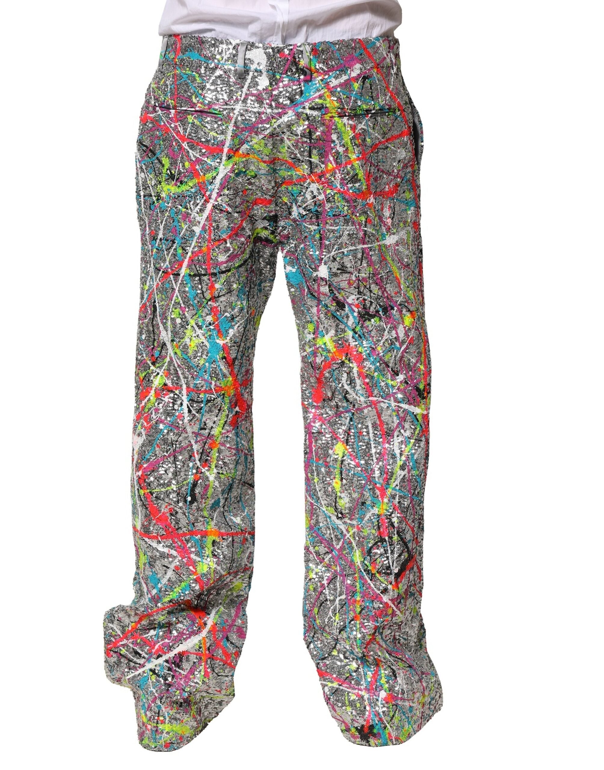 Dolce & Gabbana Multicolor Sequined Pants-4
