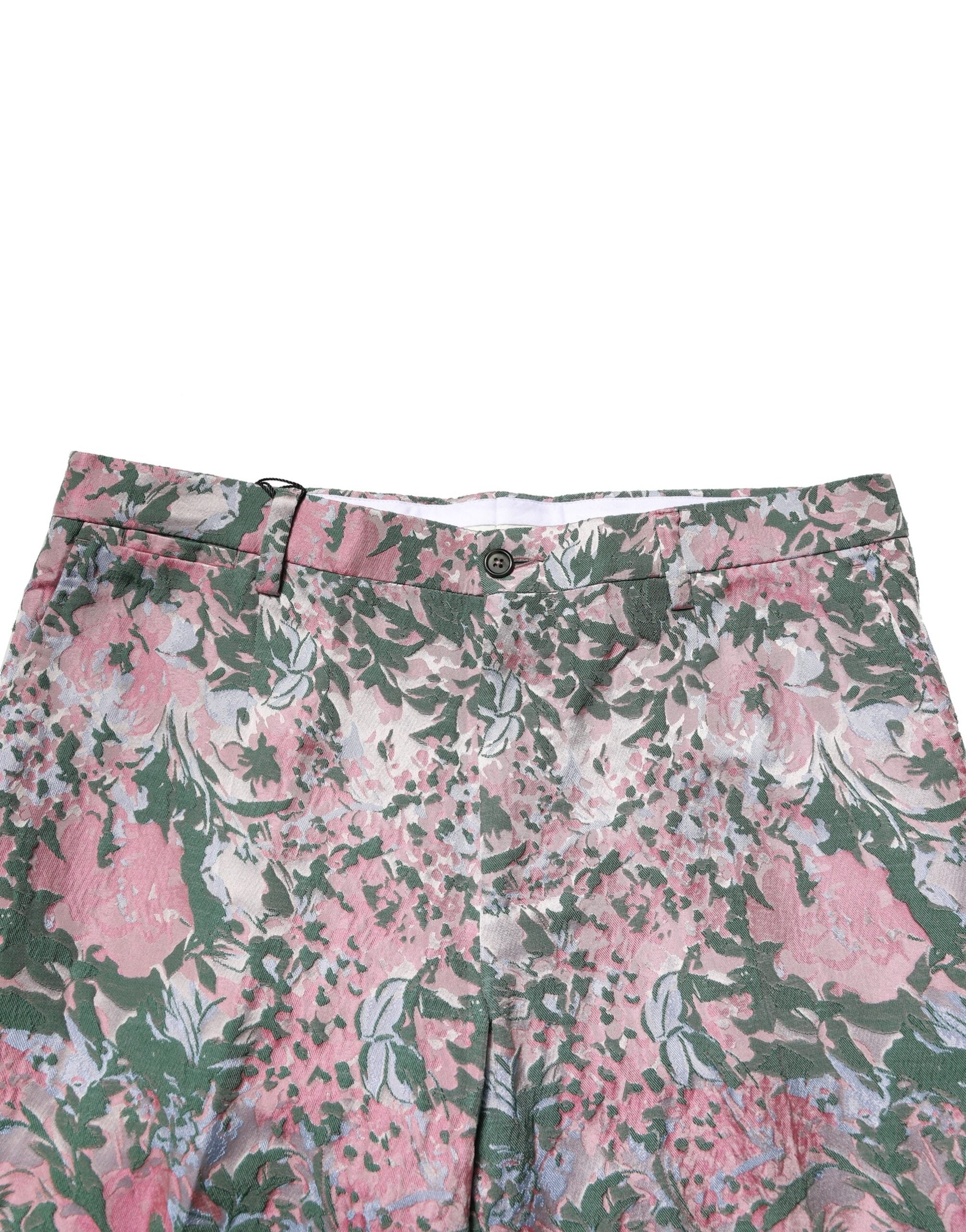 Dolce & Gabbana Multicolor Jacquard-Hose mit Blumenmuster-5