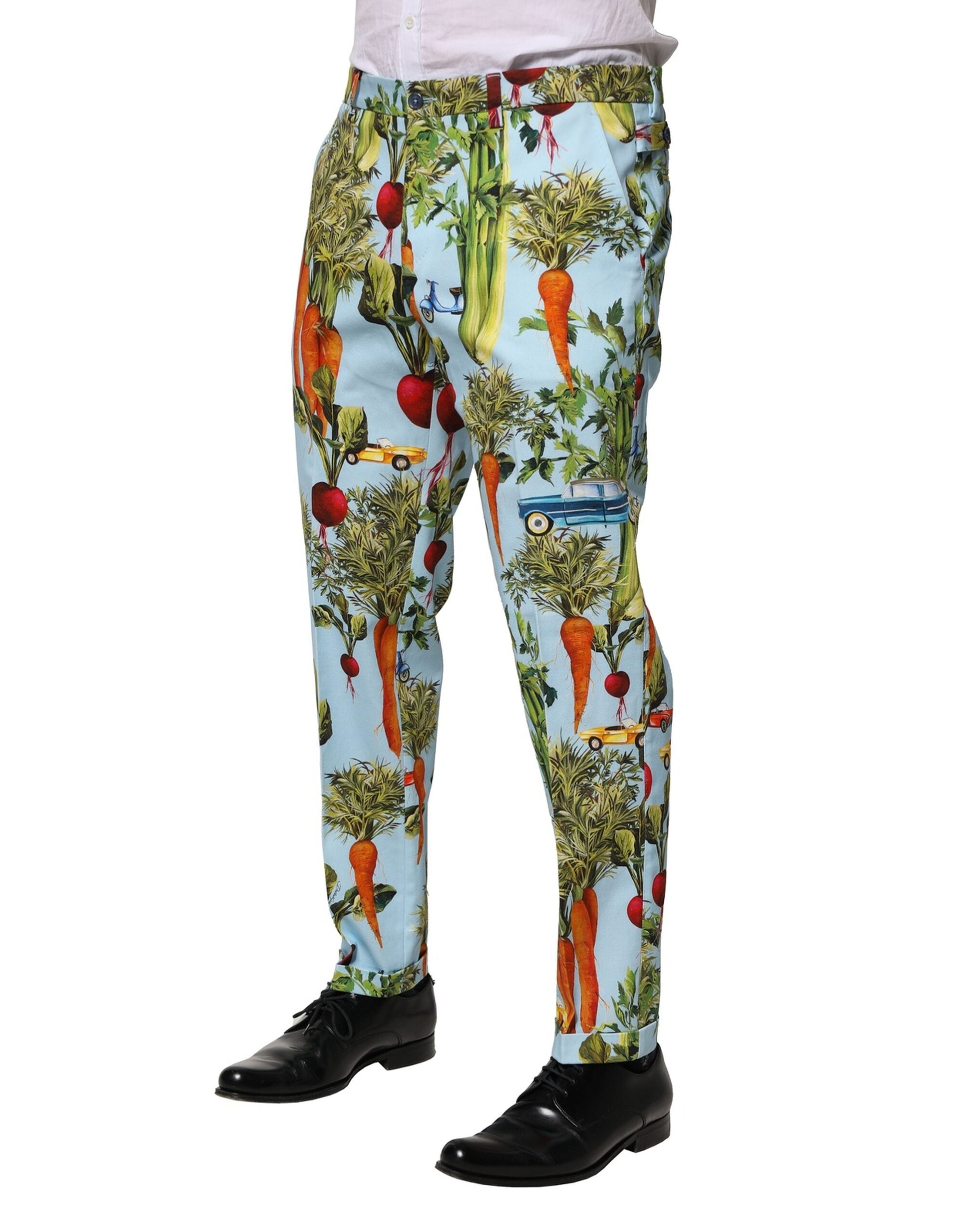 Dolce & Gabbana Multicolor Cotton Tapered Men's Pants-3