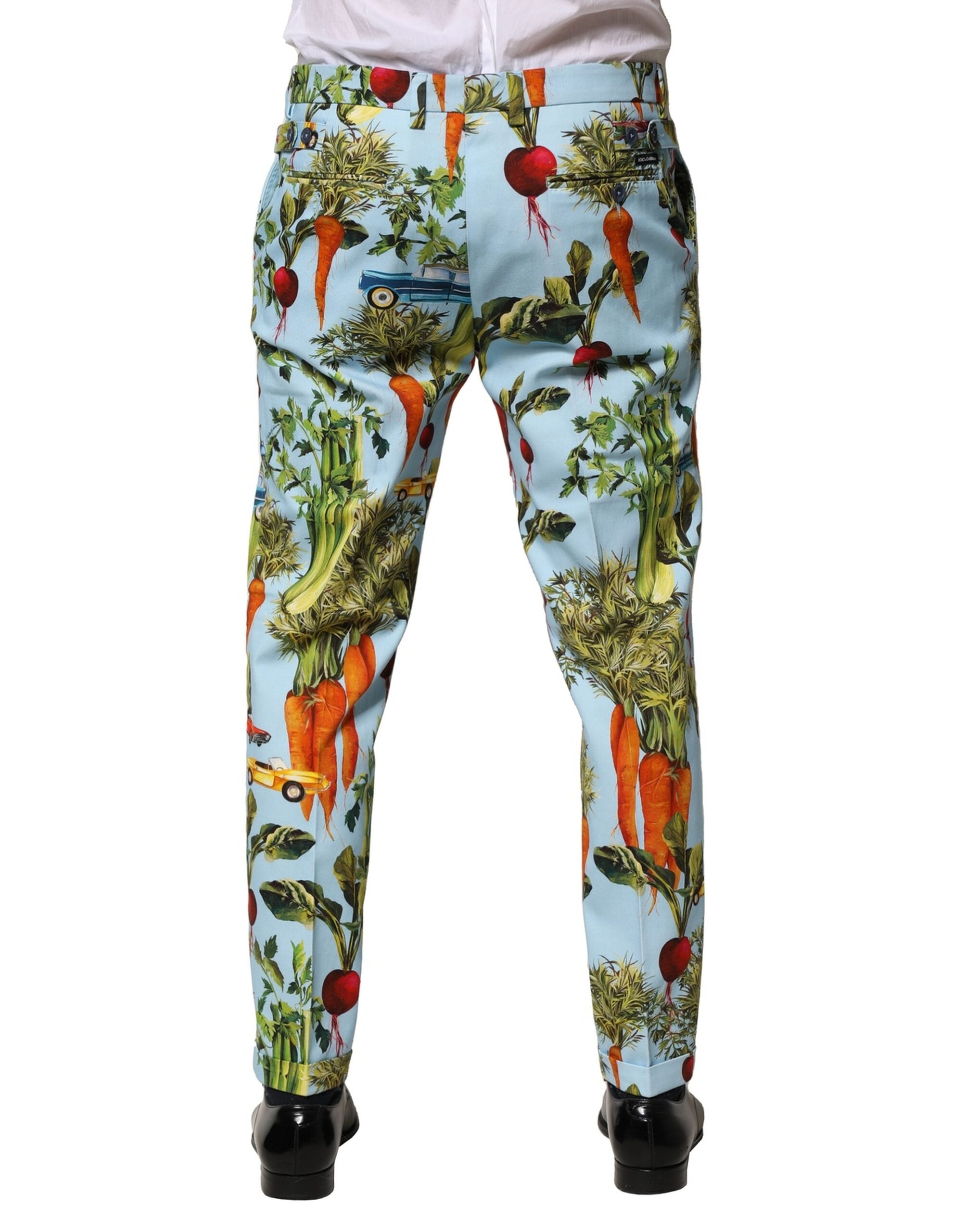 Dolce & Gabbana Multicolor Cotton Tapered Men's Pants-4