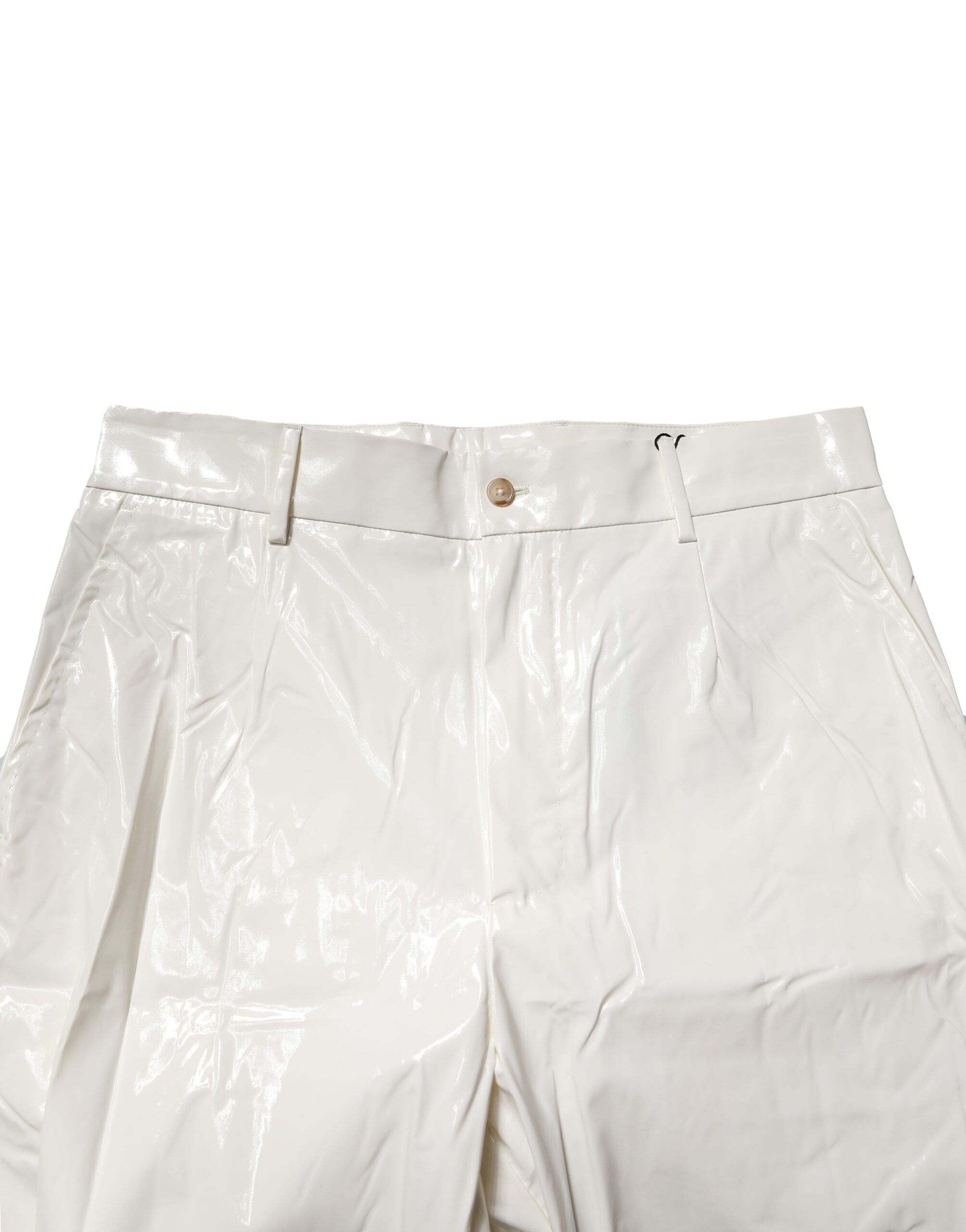 Dolce & Gabbana White Nylon Tapered Men's Trousers-5