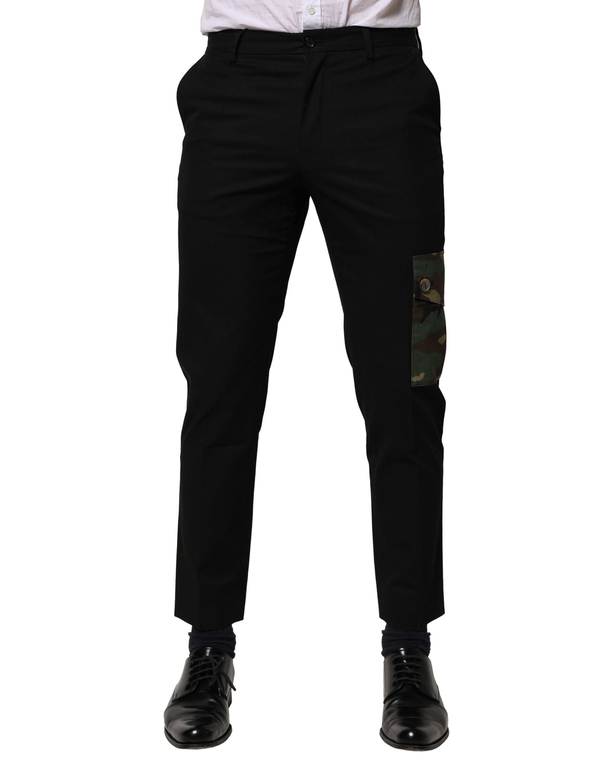 Dolce & Gabbana Schwarzes Baumwoll-Cargo-Kleid Herrenhosen-2
