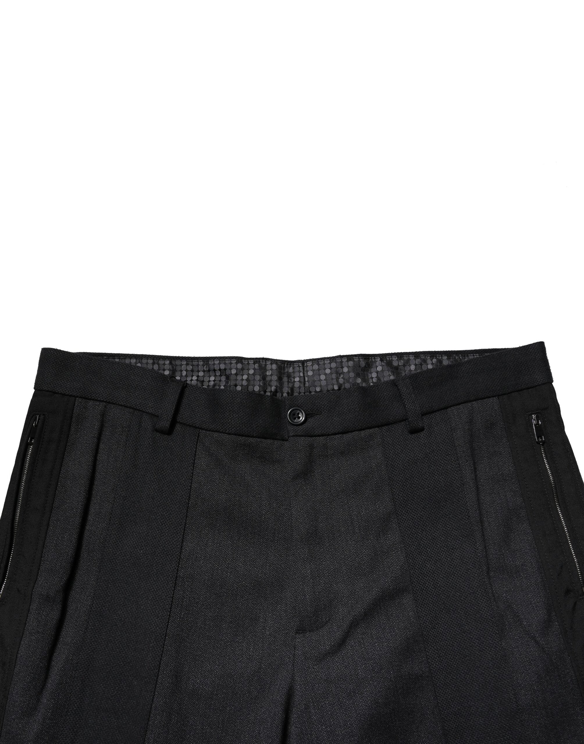 Vestido de algodón negro Dolce & Gabbana con pantalones formales ajustados-5
