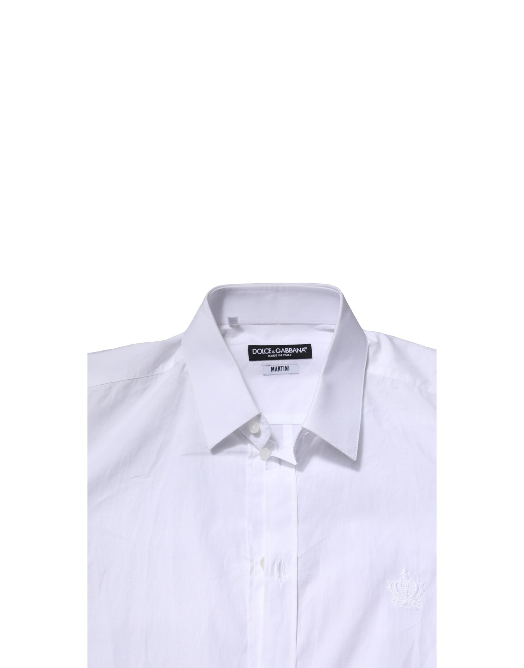 Dolce & Gabbana White MARTINI Long-Sleeved Men's Formal Shirt-5