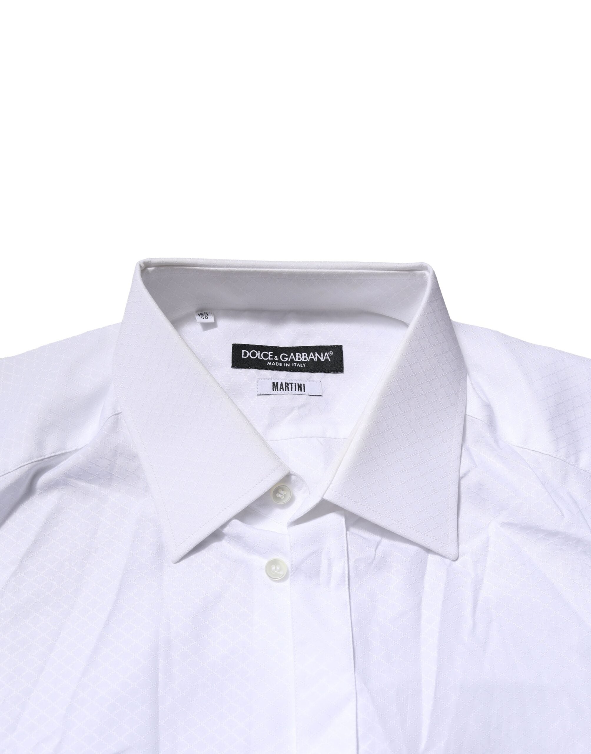 Dolce & Gabbana White MARTINI Long-Sleeved Men's Formal Shirt-5