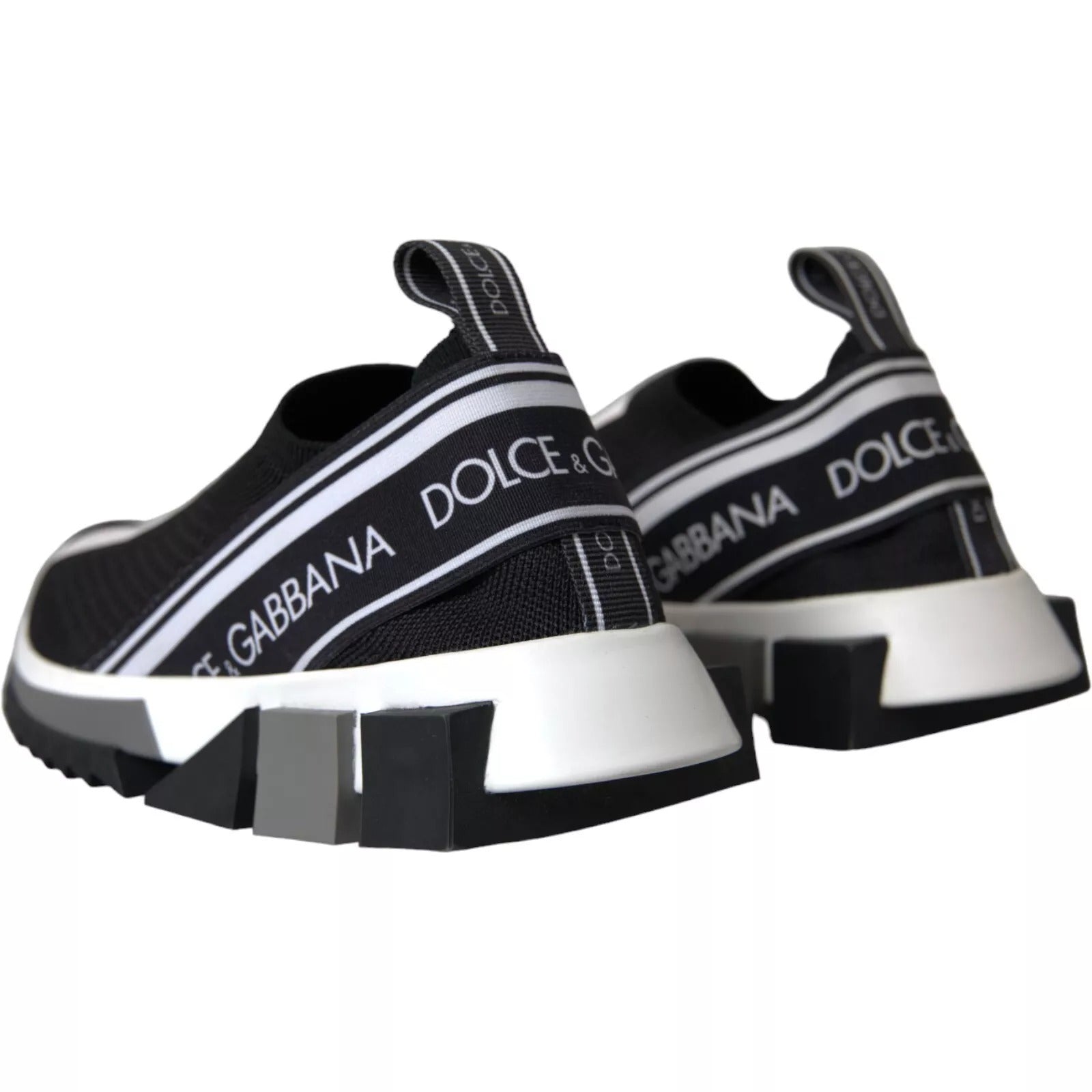 Zapatillas deportivas Sorrento sin cordones en blanco y negro de Dolce & Gabbana-2