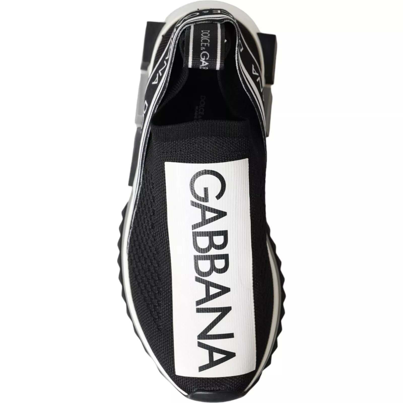 Zapatillas deportivas Sorrento sin cordones en blanco y negro de Dolce & Gabbana-6