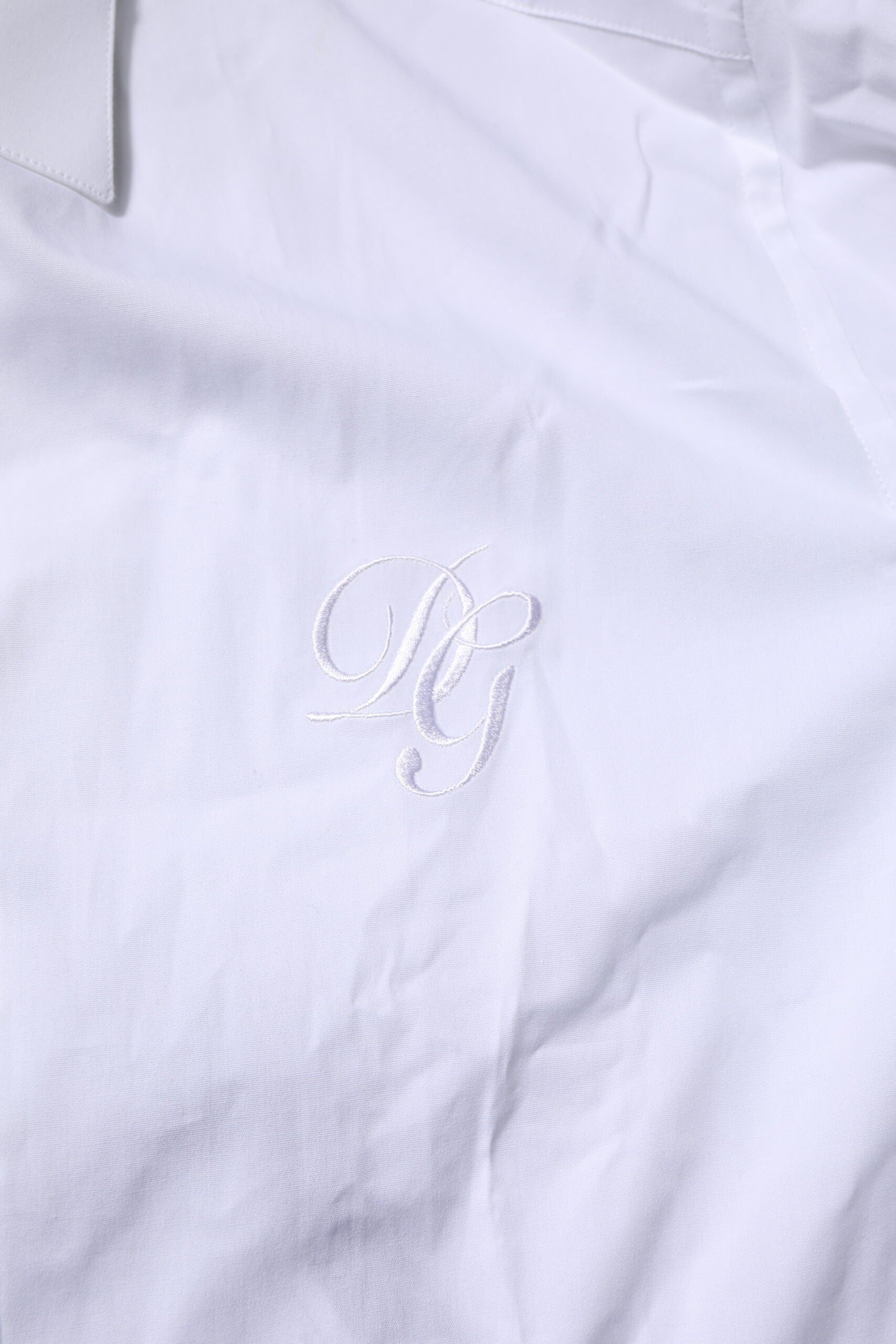 Dolce & Gabbana White Long-Sleeved Cotton Shirt GOLD Formal-5