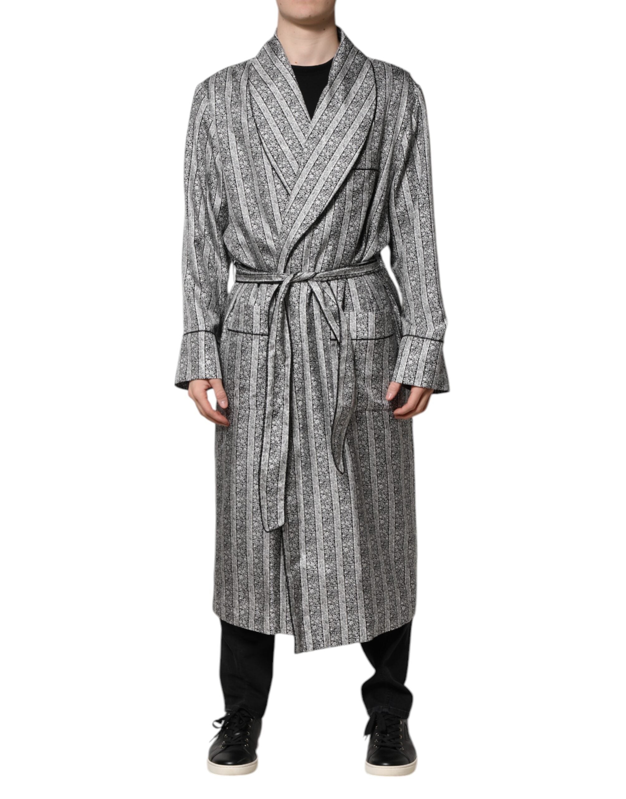 Dolce & Gabbana Multicolor Floral Robe Mantel Wickeljacke-2