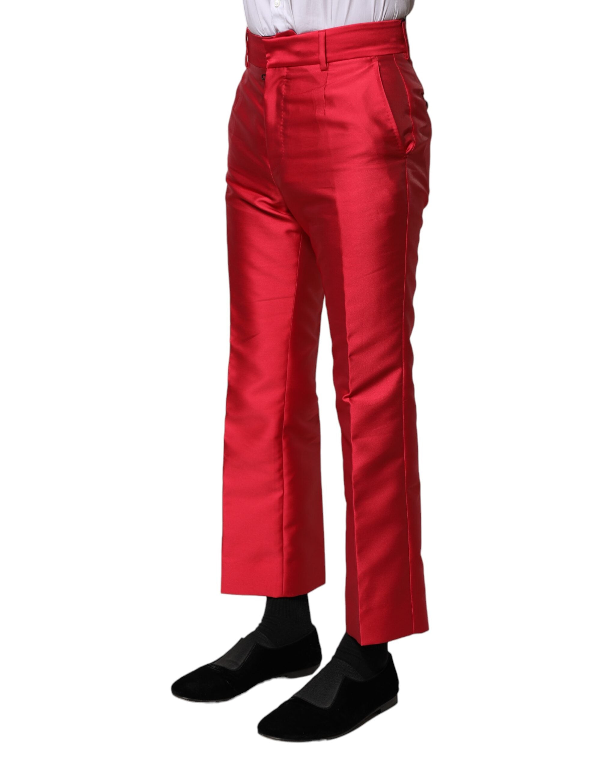 Dolce & Gabbana Rote Polyester-Kurzhose-3