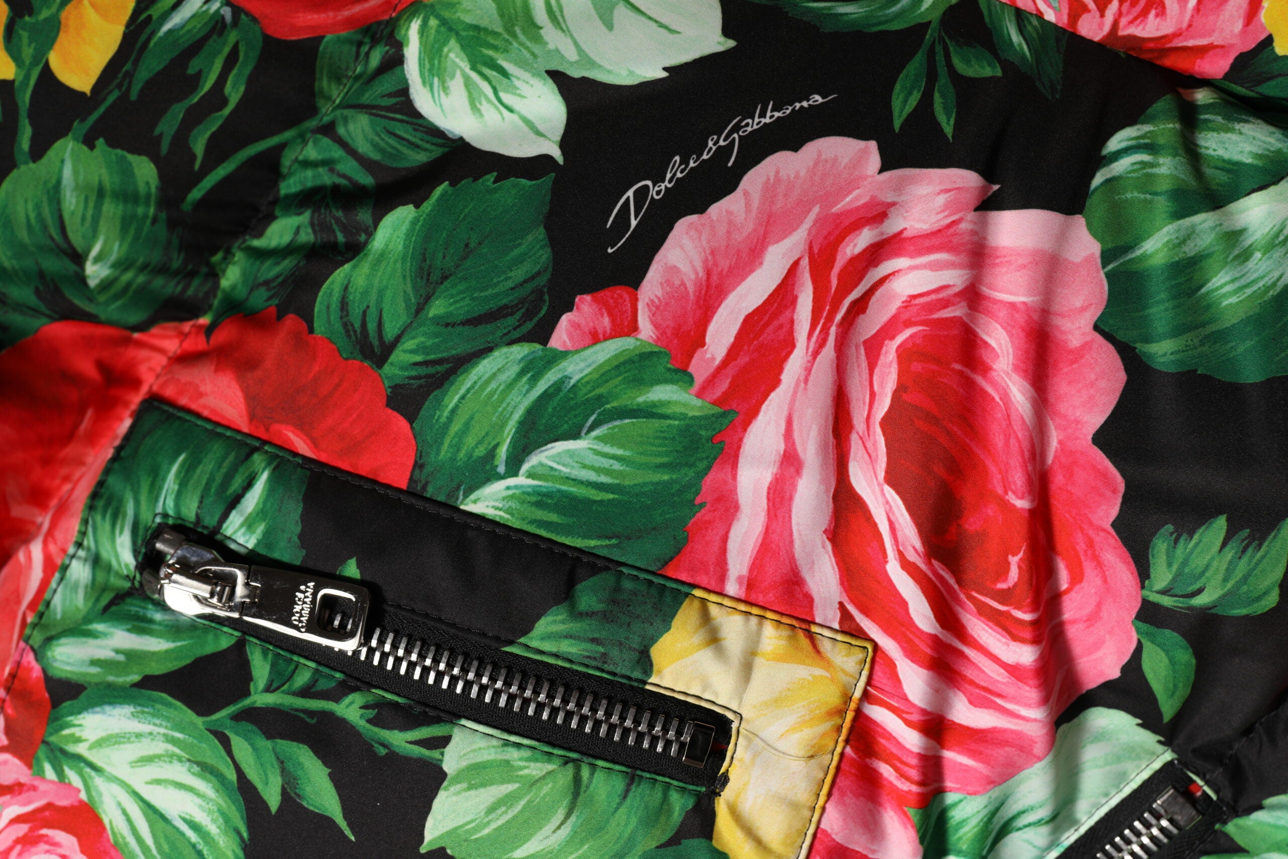 Dolce & Gabbana Multicolor Floral Puffer Jacket with Hood-8