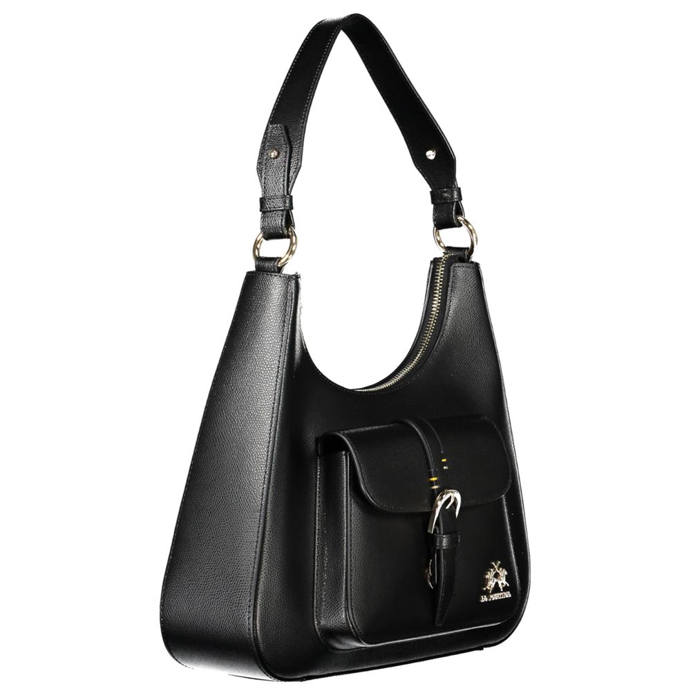 La Martina Black Leather Women's Handbag-3