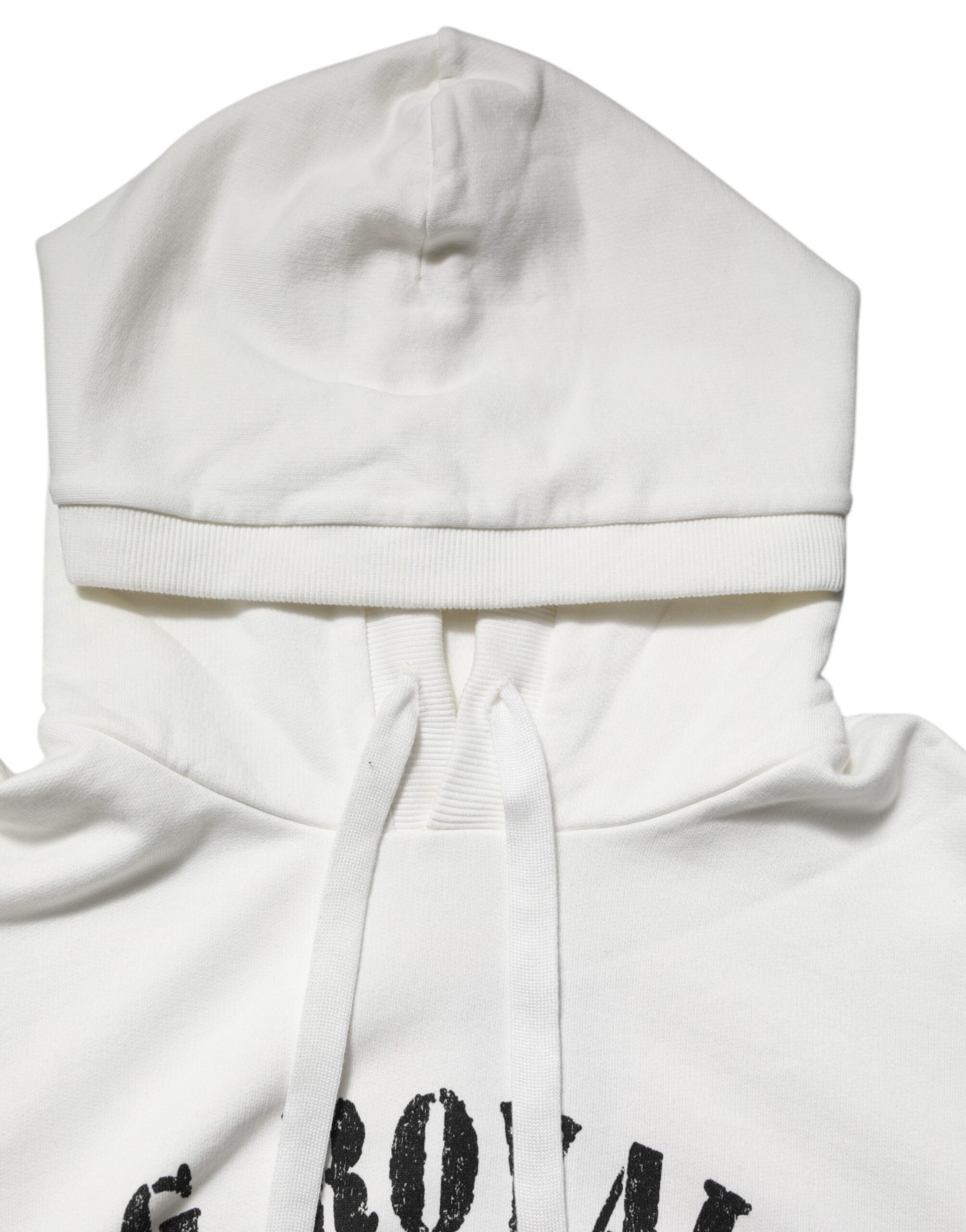 Sudadera con capucha de algodón blanco Dolce & Gabbana con estampado DG Royal-7