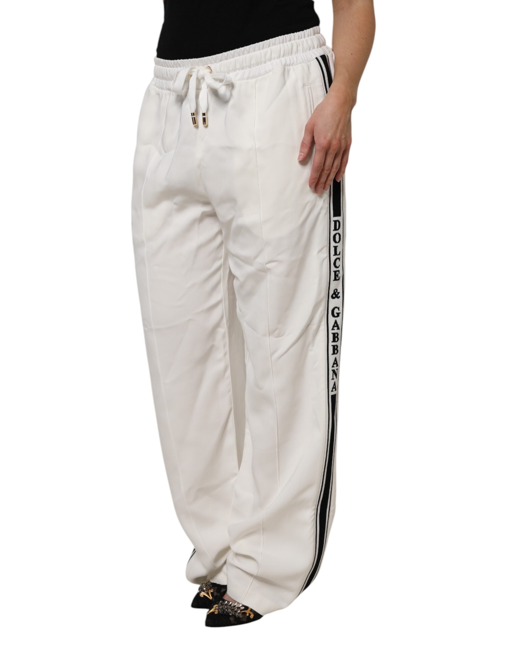 Dolce & Gabbana White Jogger Sweatpants Trousers-3