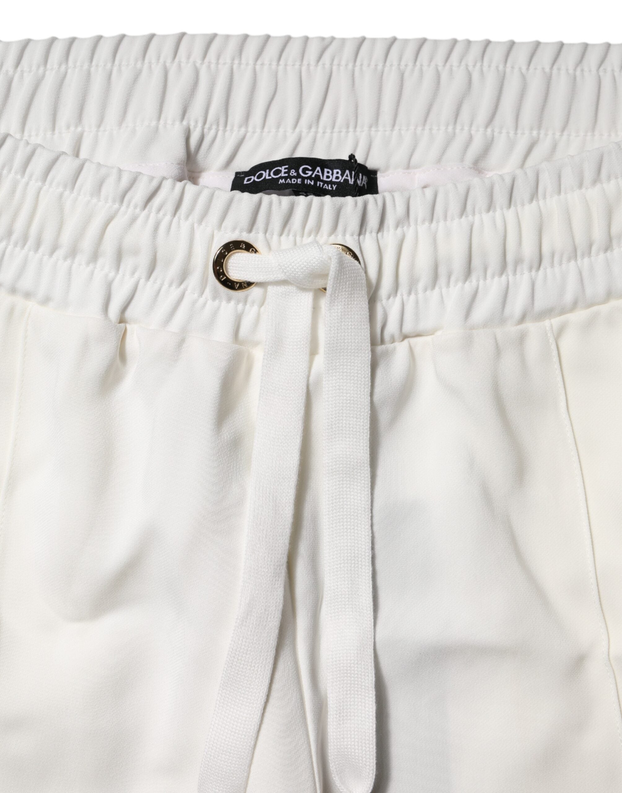 Dolce & Gabbana White Jogger Sweatpants Trousers-6