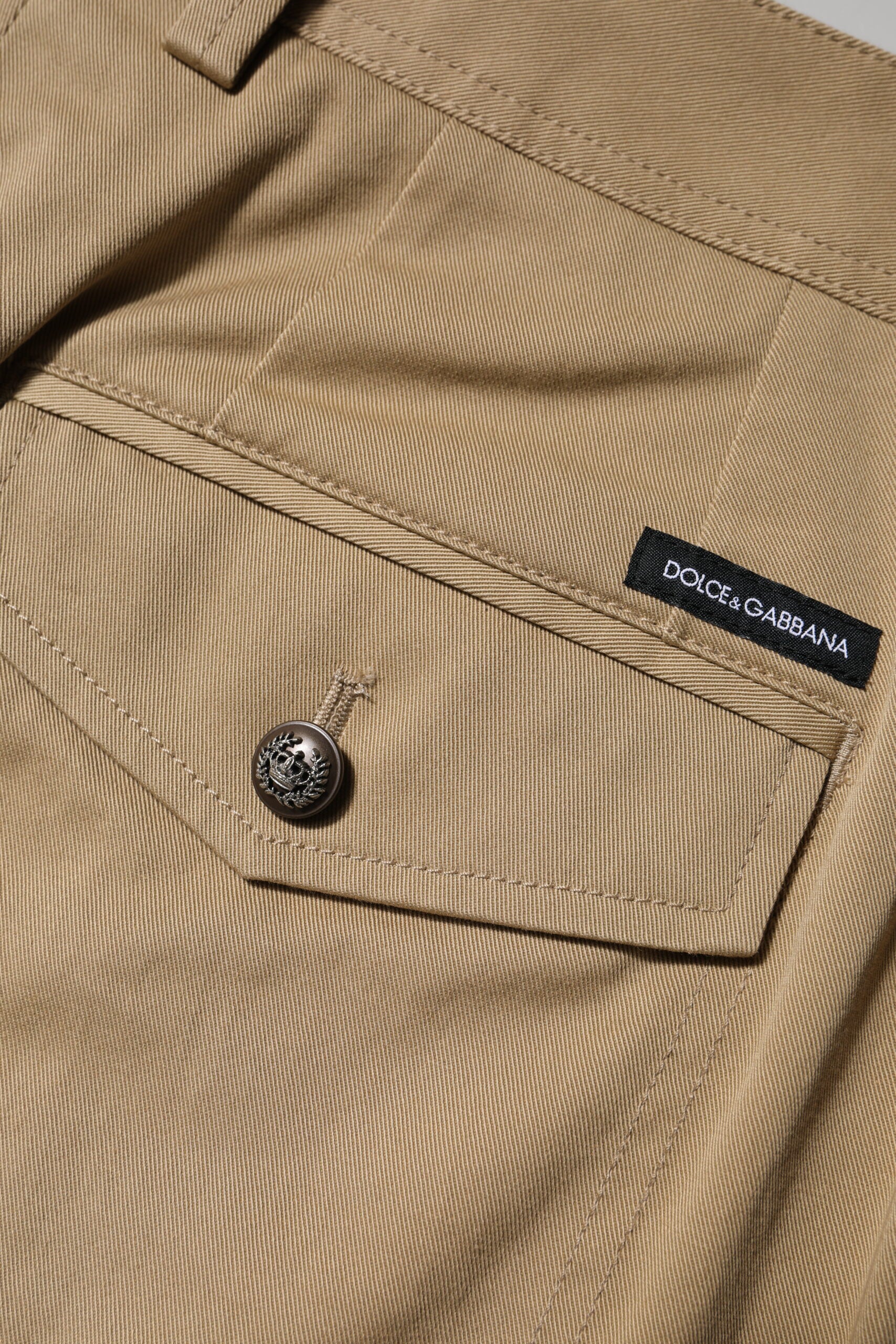 Dolce & Gabbana Brown Cotton Cargo Tapered Trousers-6