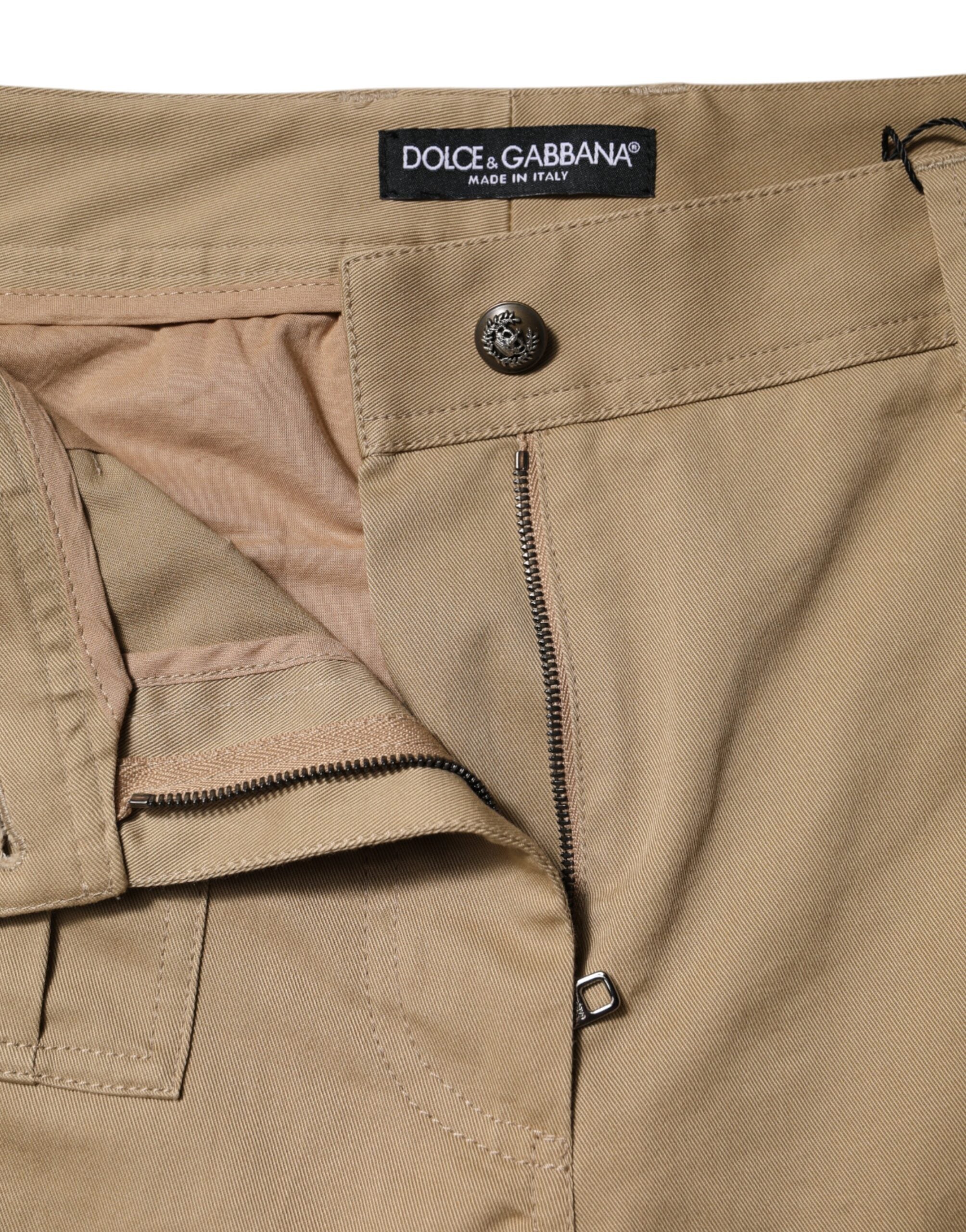 Dolce & Gabbana Brown Cotton Cargo Tapered Trousers-7