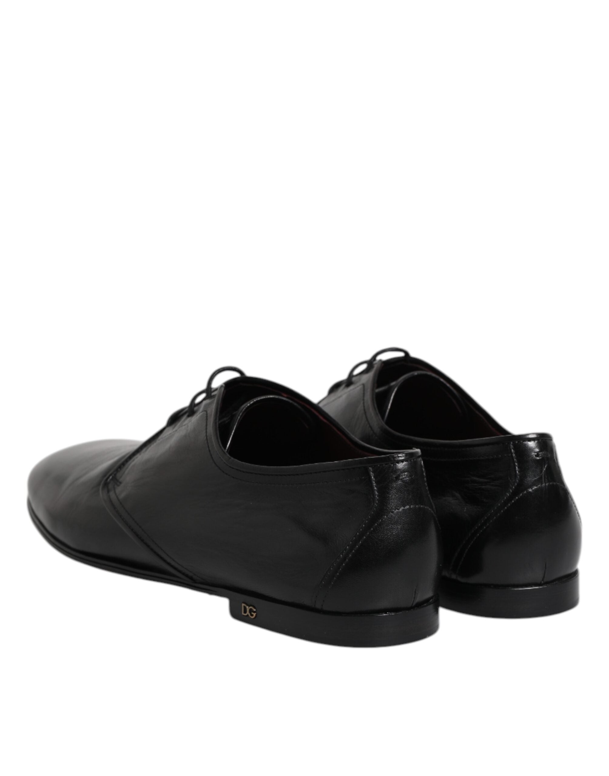 Dolce & Gabbana Black Leather Lace-Up Derby Dress Formal Shoes-5