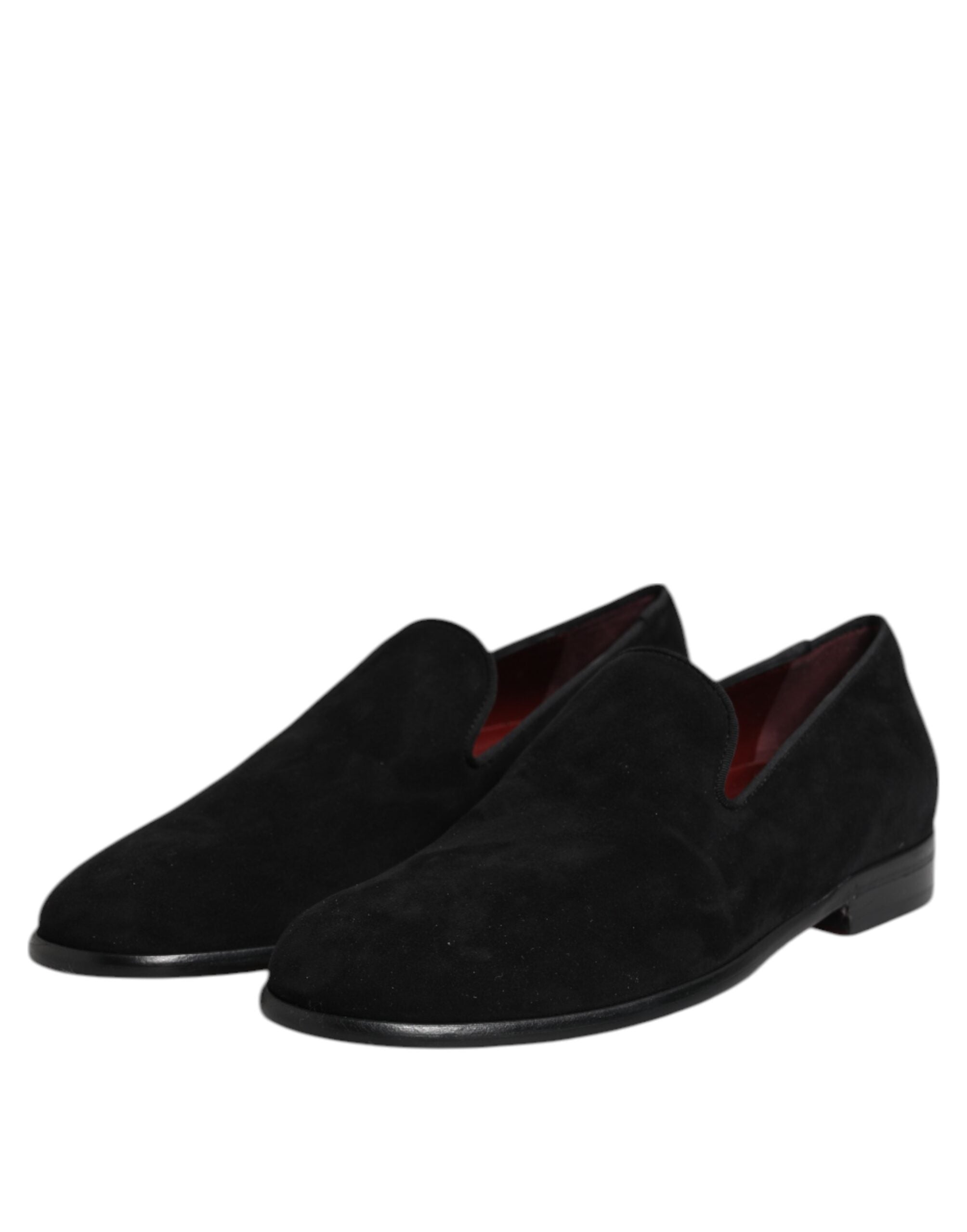 Dolce & Gabbana Schwarze Wildleder Slipper Formelle Schuhe-4