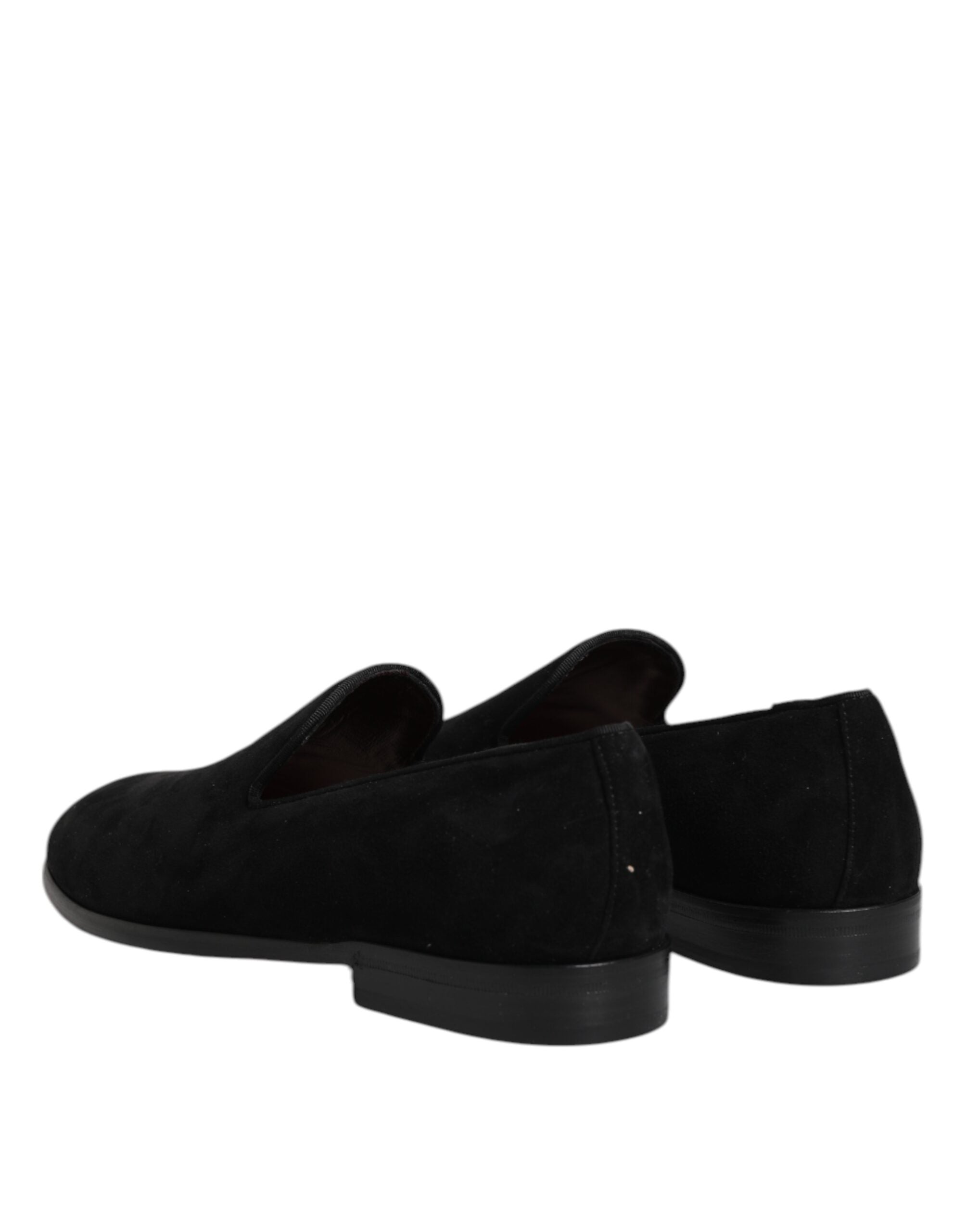 Dolce & Gabbana Schwarze Wildleder Slipper Formelle Schuhe-5