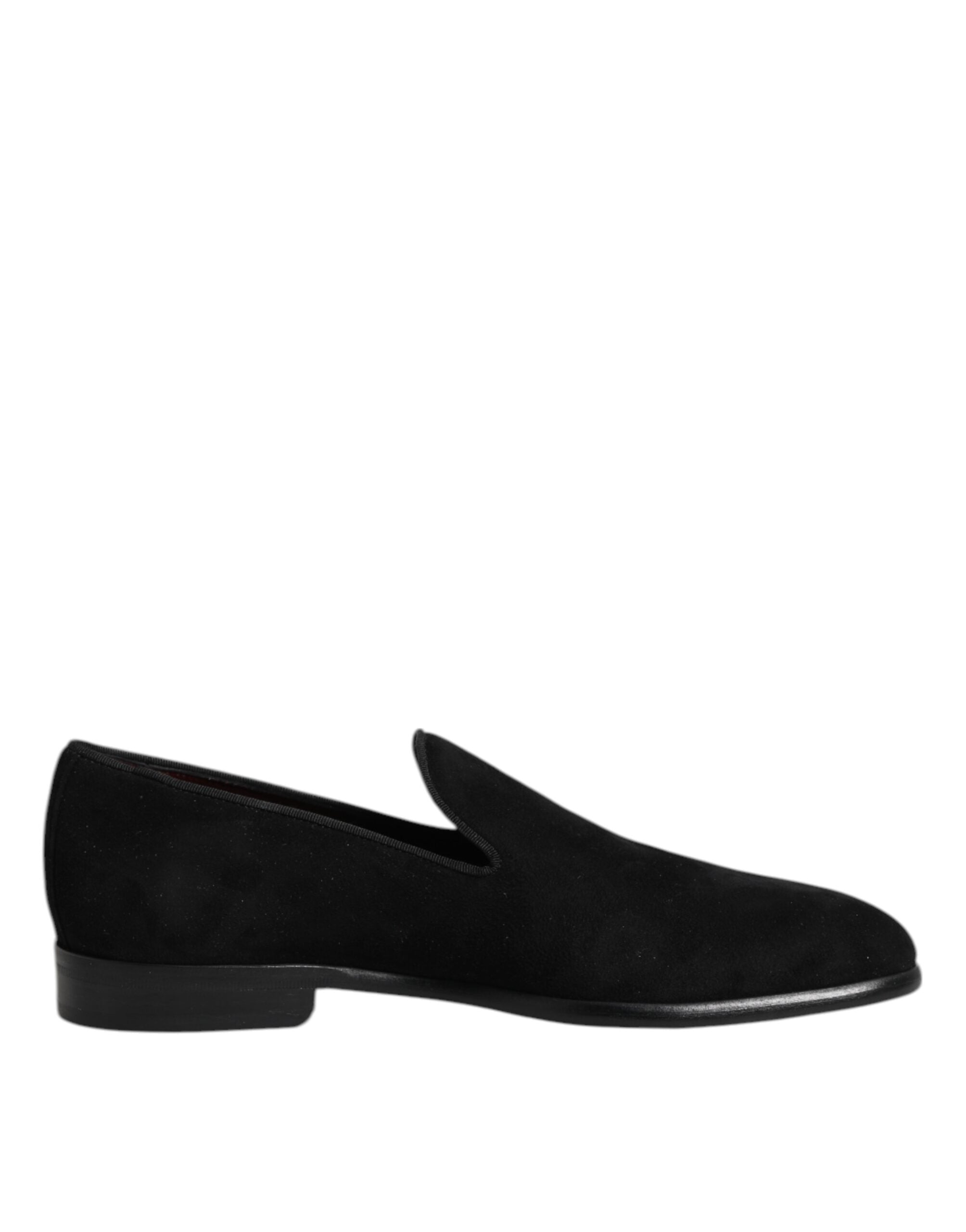 Dolce & Gabbana Schwarze Wildleder Slipper Formelle Schuhe-7