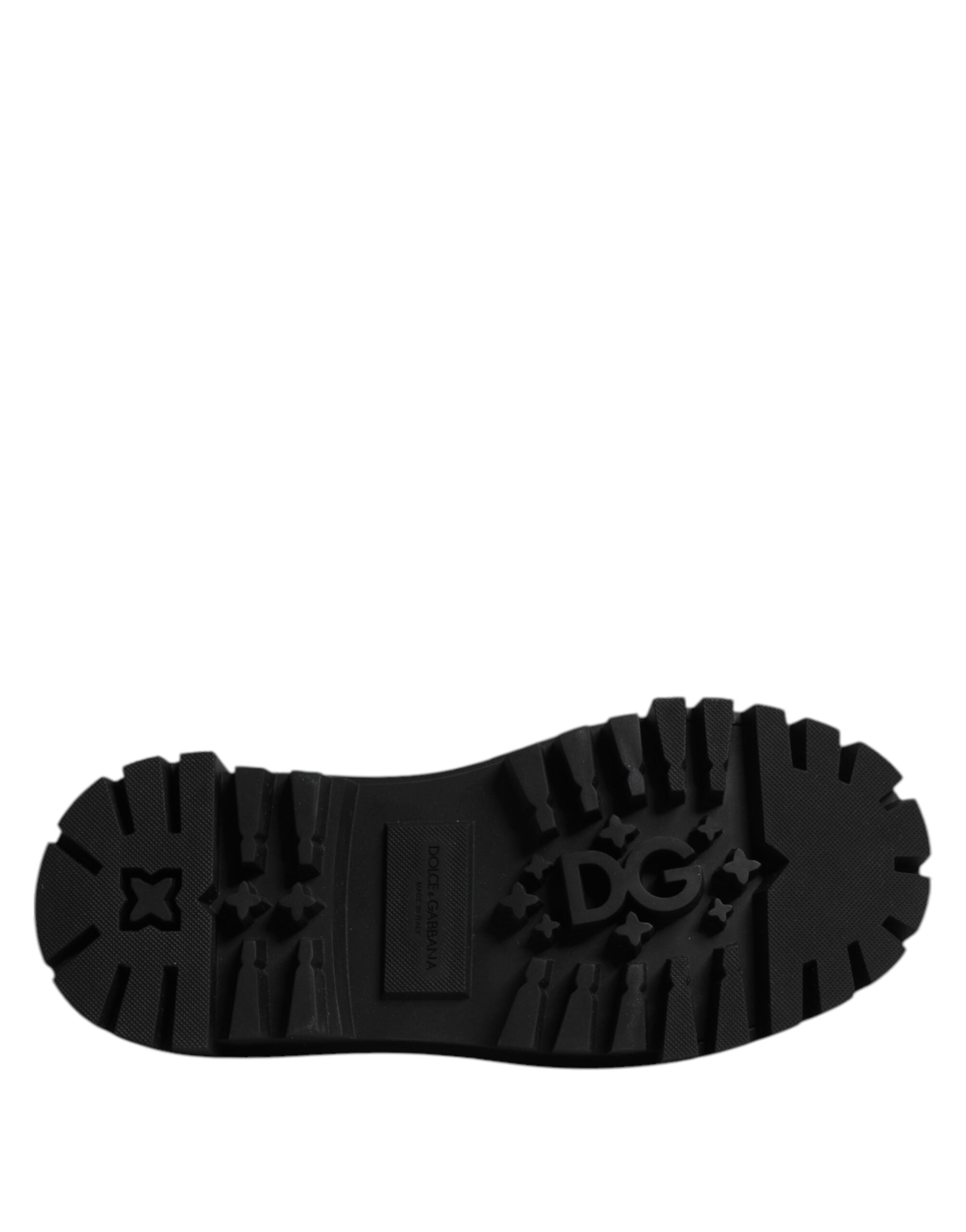 Dolce & Gabbana Black Leather Lace Up Derby Men's Dress Shoes-8