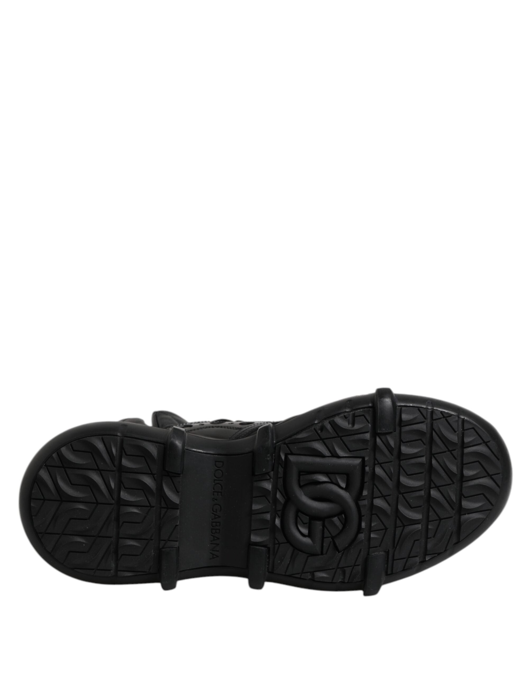 Dolce & Gabbana Schwarzes Leder Casual Herrenstiefel Schuhe-8