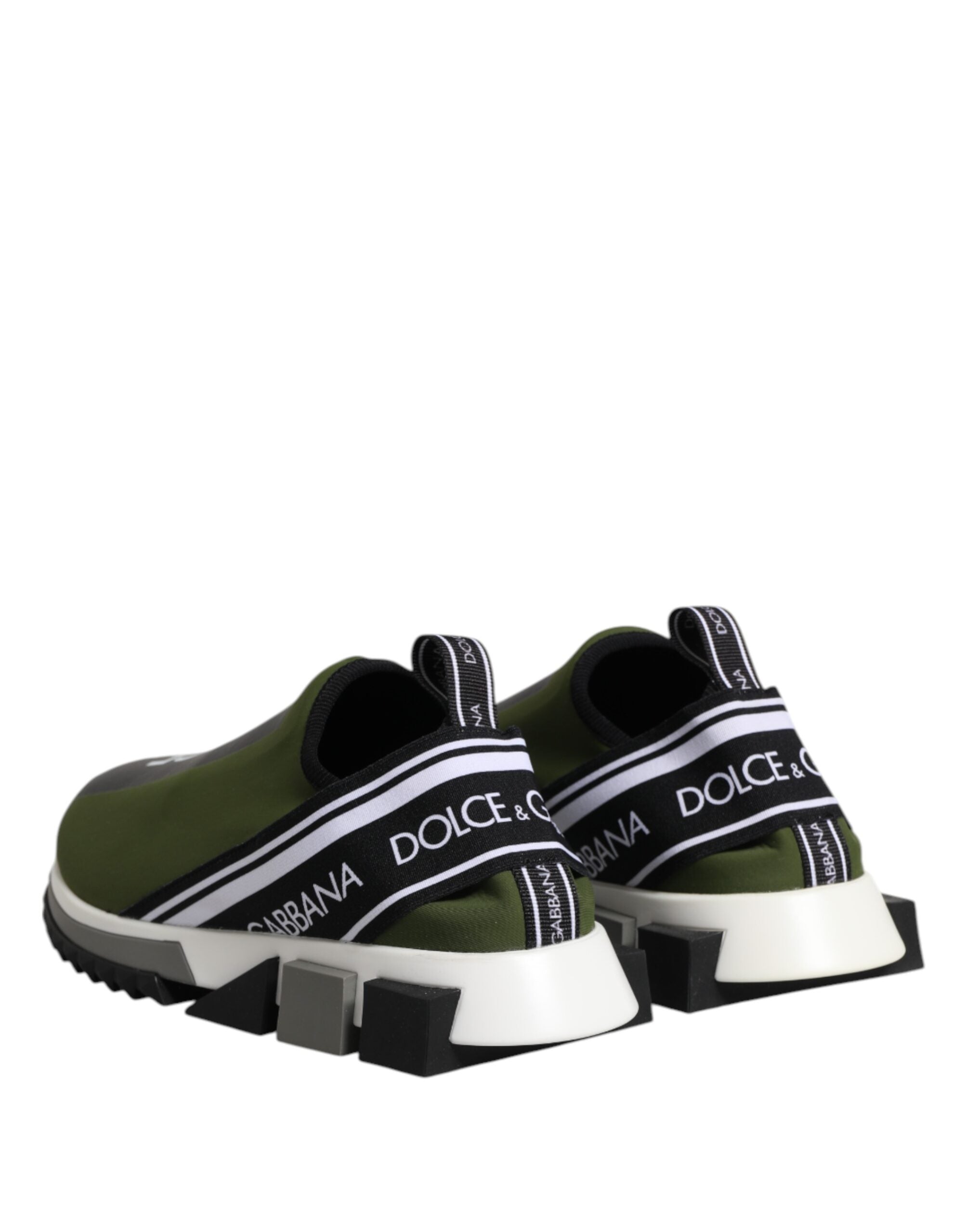 Zapatillas deportivas Sorrento sin cordones en verde y negro de Dolce & Gabbana-5