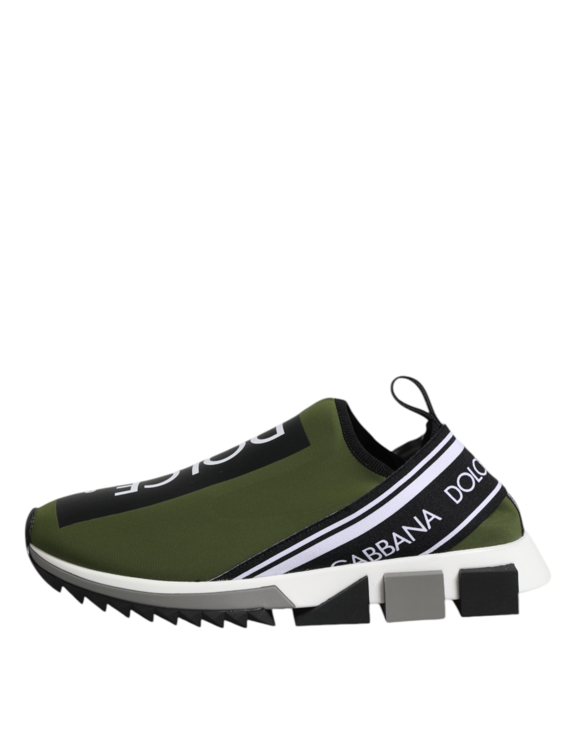 Zapatillas deportivas Sorrento sin cordones en verde y negro de Dolce & Gabbana-6