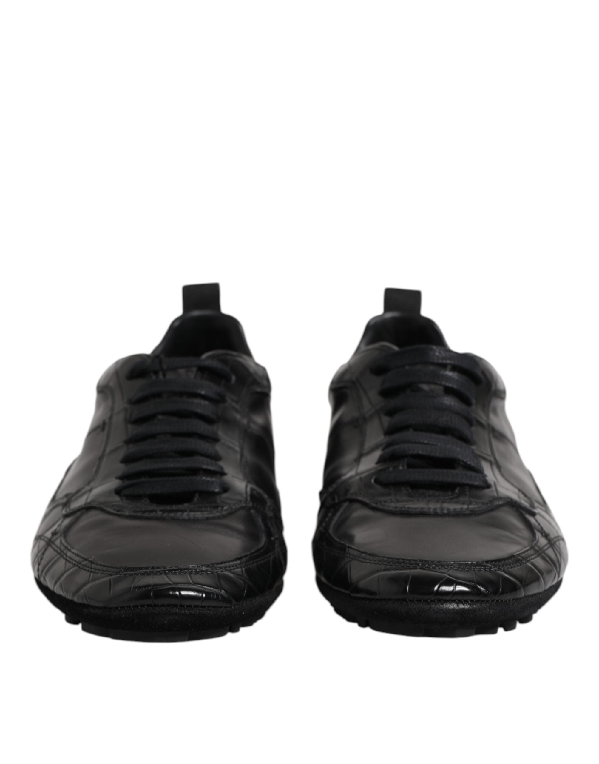 Zapatillas bajas de piel exótica negra de Dolce & Gabbana-2