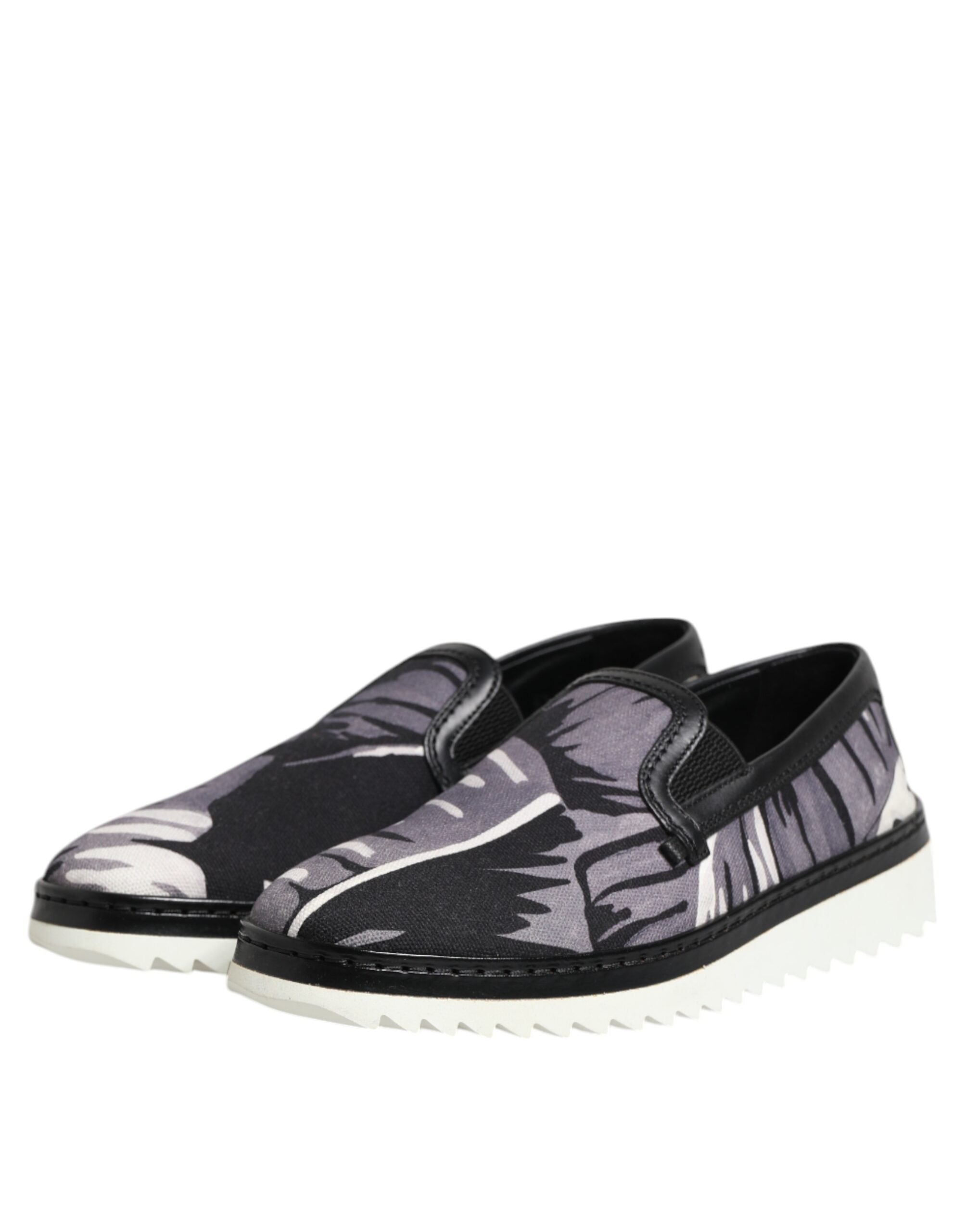 Zapatillas deportivas negras tropicales sin cordones Dolce & Gabbana para hombre-4