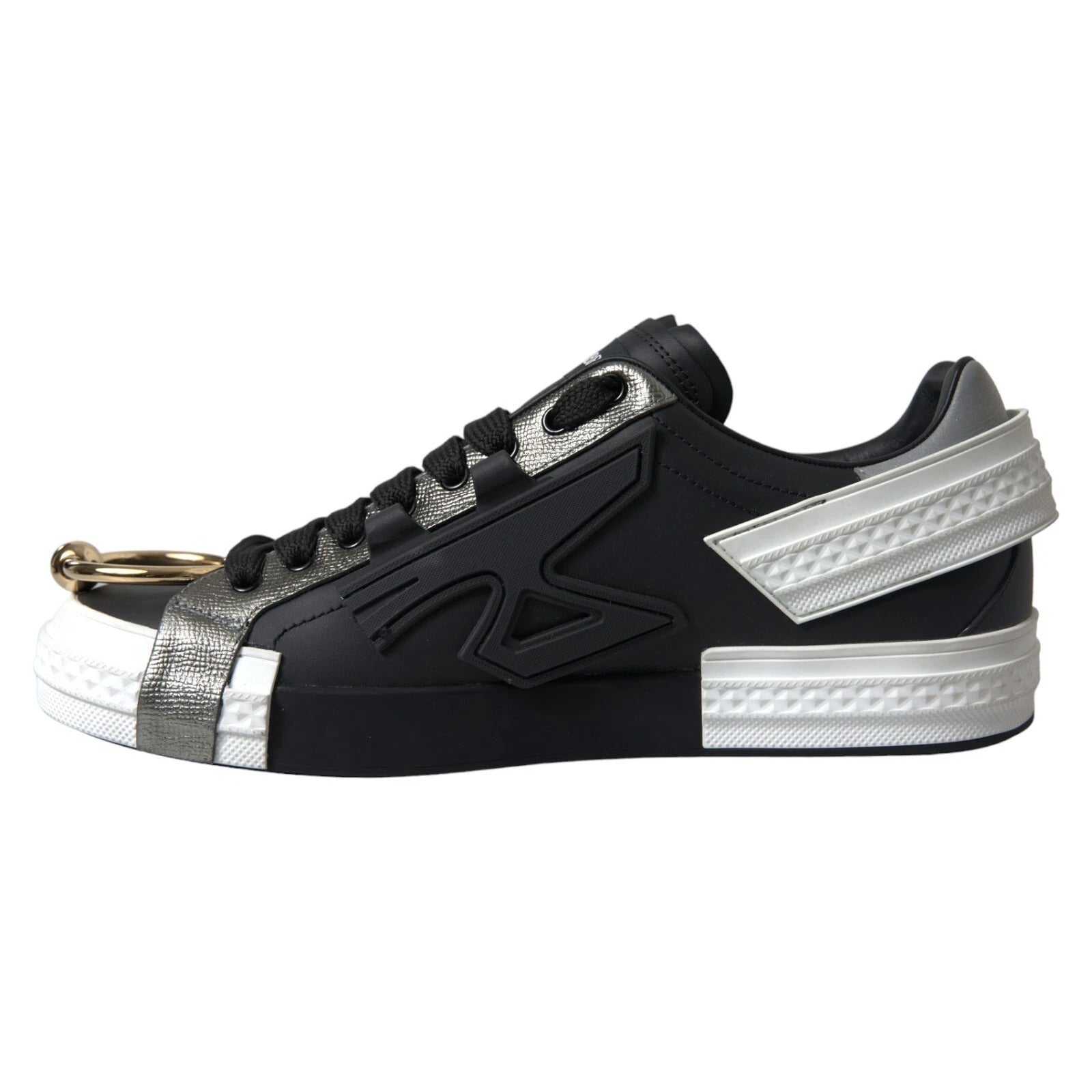 Zapatillas bajas de cuero negro Dolce & Gabbana Zapatos Portofino-4