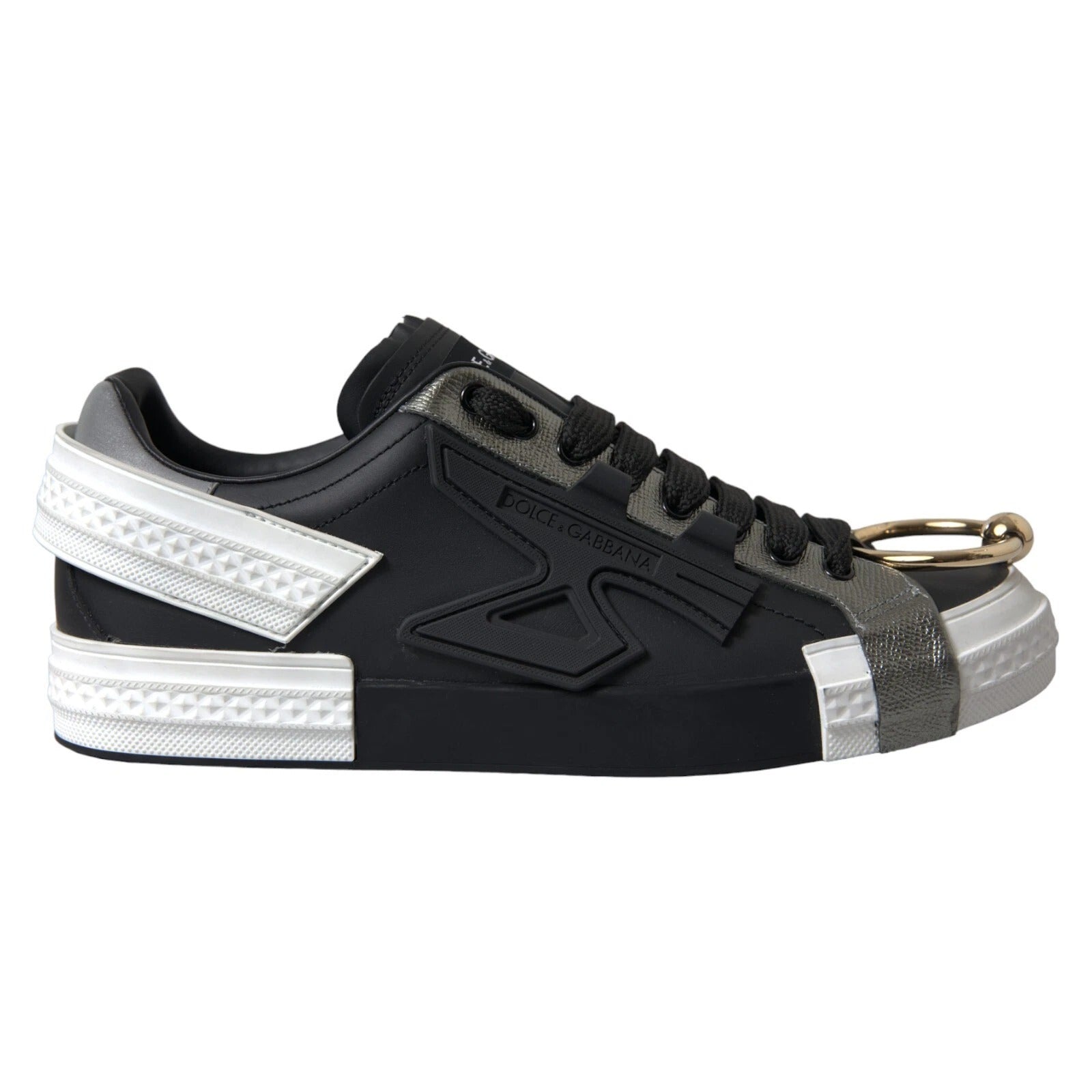 Zapatillas bajas de cuero negro Dolce & Gabbana Zapatos Portofino-8
