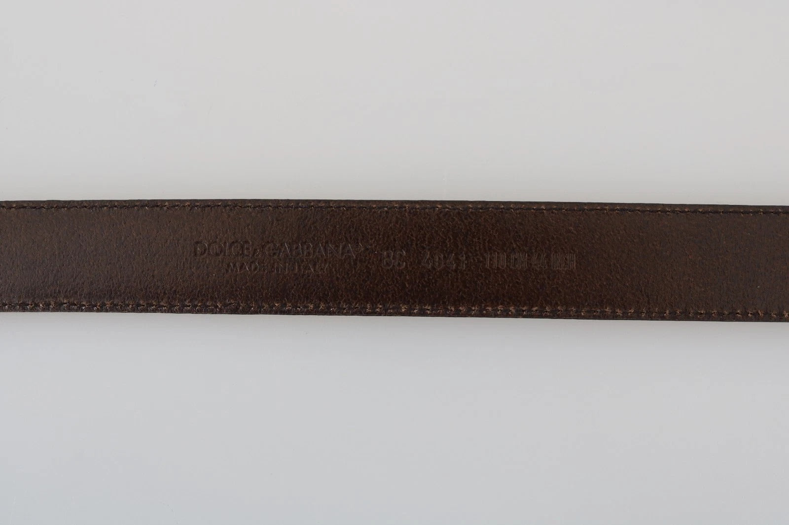 Dolce & Gabbana Blauer perforierter Ledergürtel mit grauer Schnalle-4
