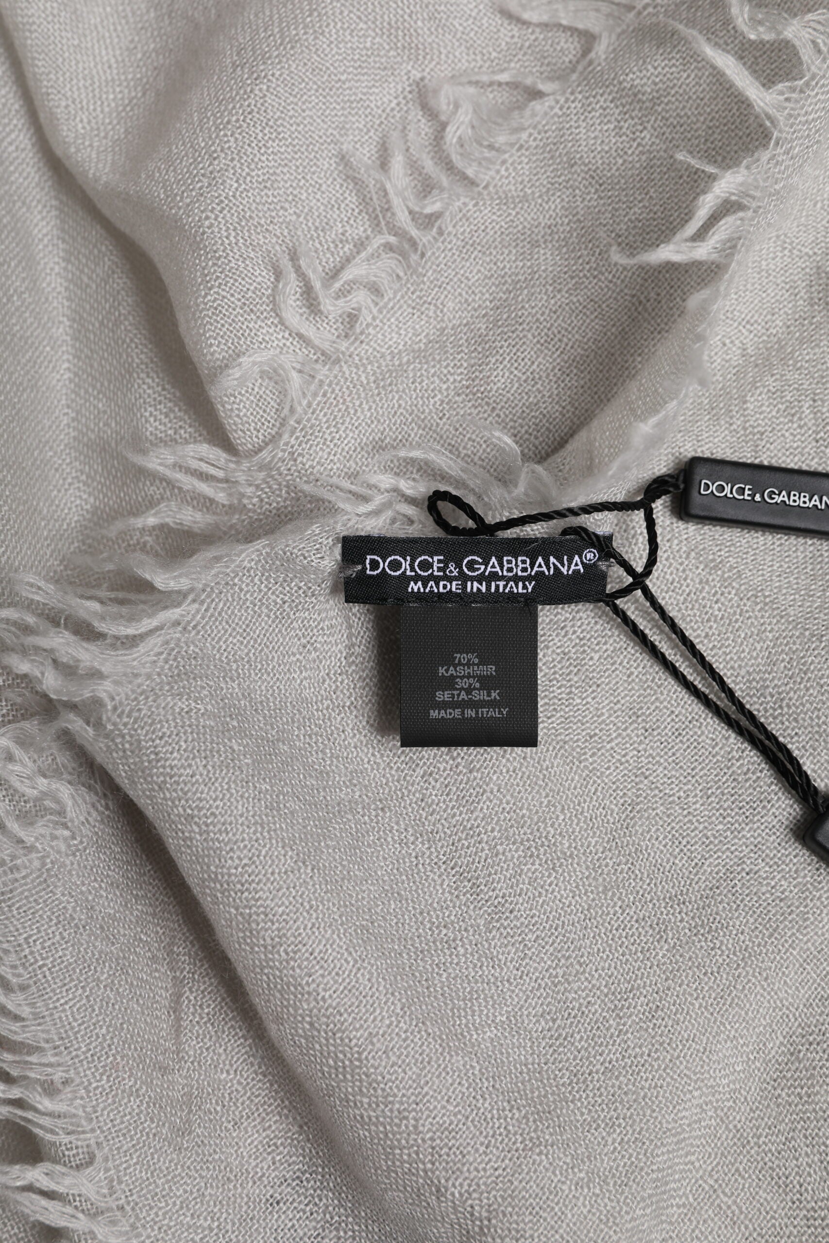 Dolce & Gabbana Grey DG Crown Neck Warmer Wrap Scarf-5