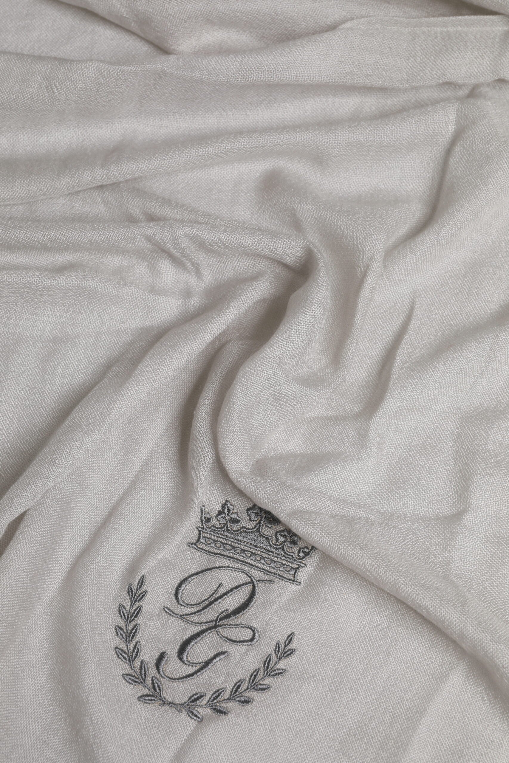 Dolce & Gabbana Grey DG Crown Neck Warmer Wrap Scarf-6
