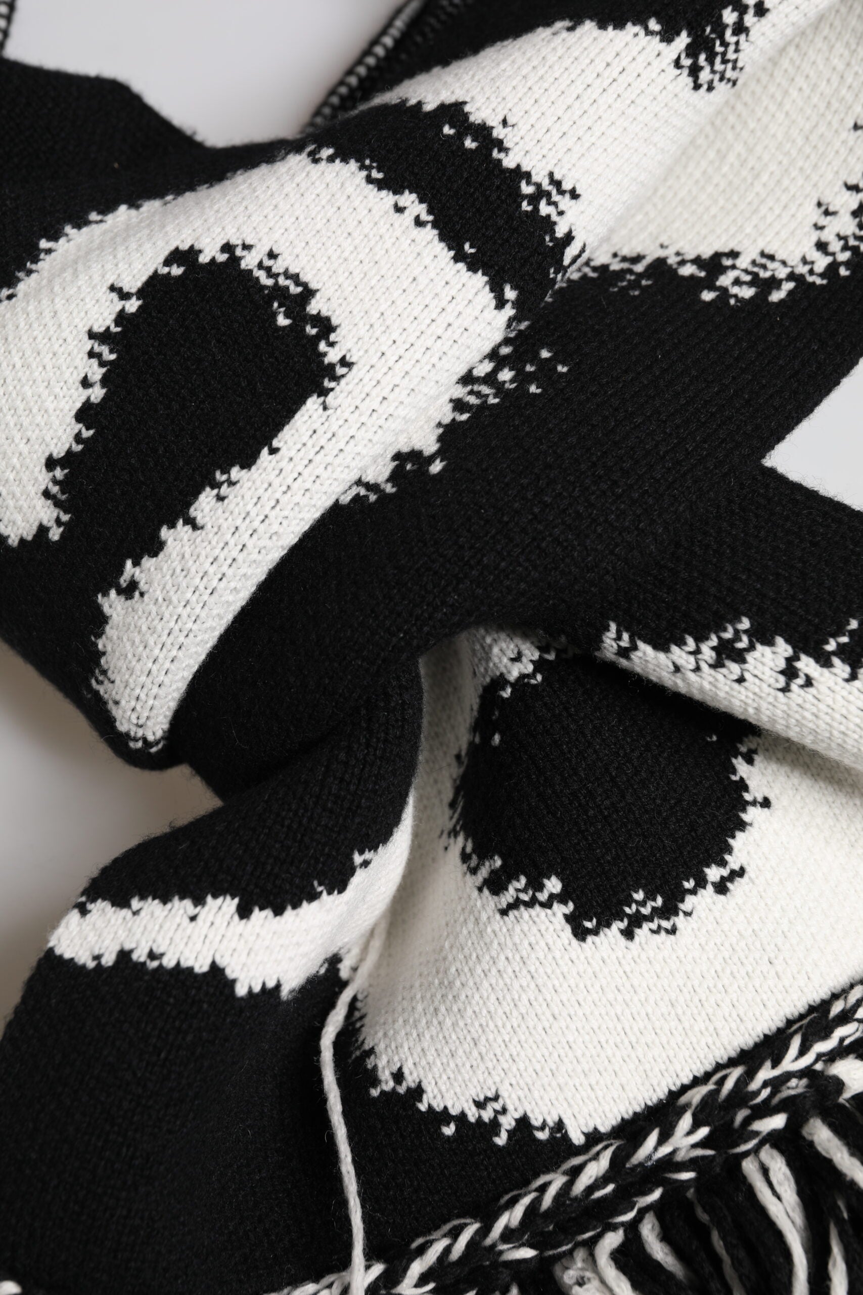 Dolce & Gabbana Black Logo Neck Warmer Wrap Men's Scarf-5