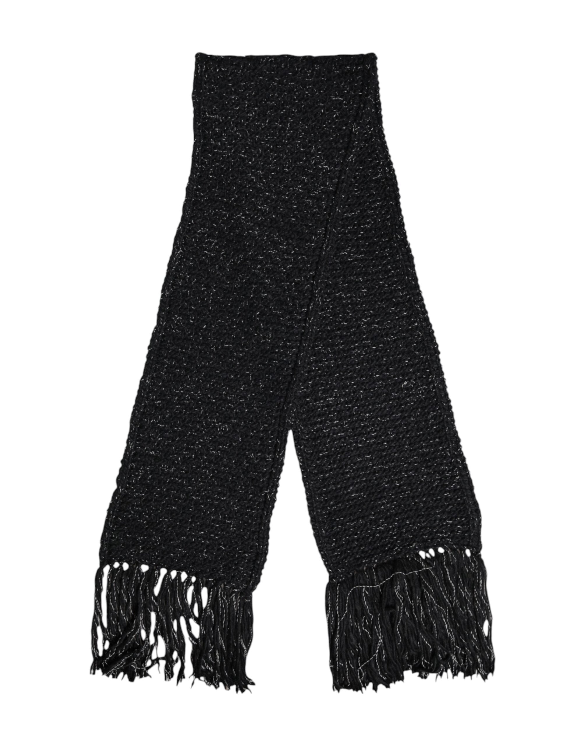 Dolce & Gabbana Black Cashmere Neck Warmer Wrap Scarf-3
