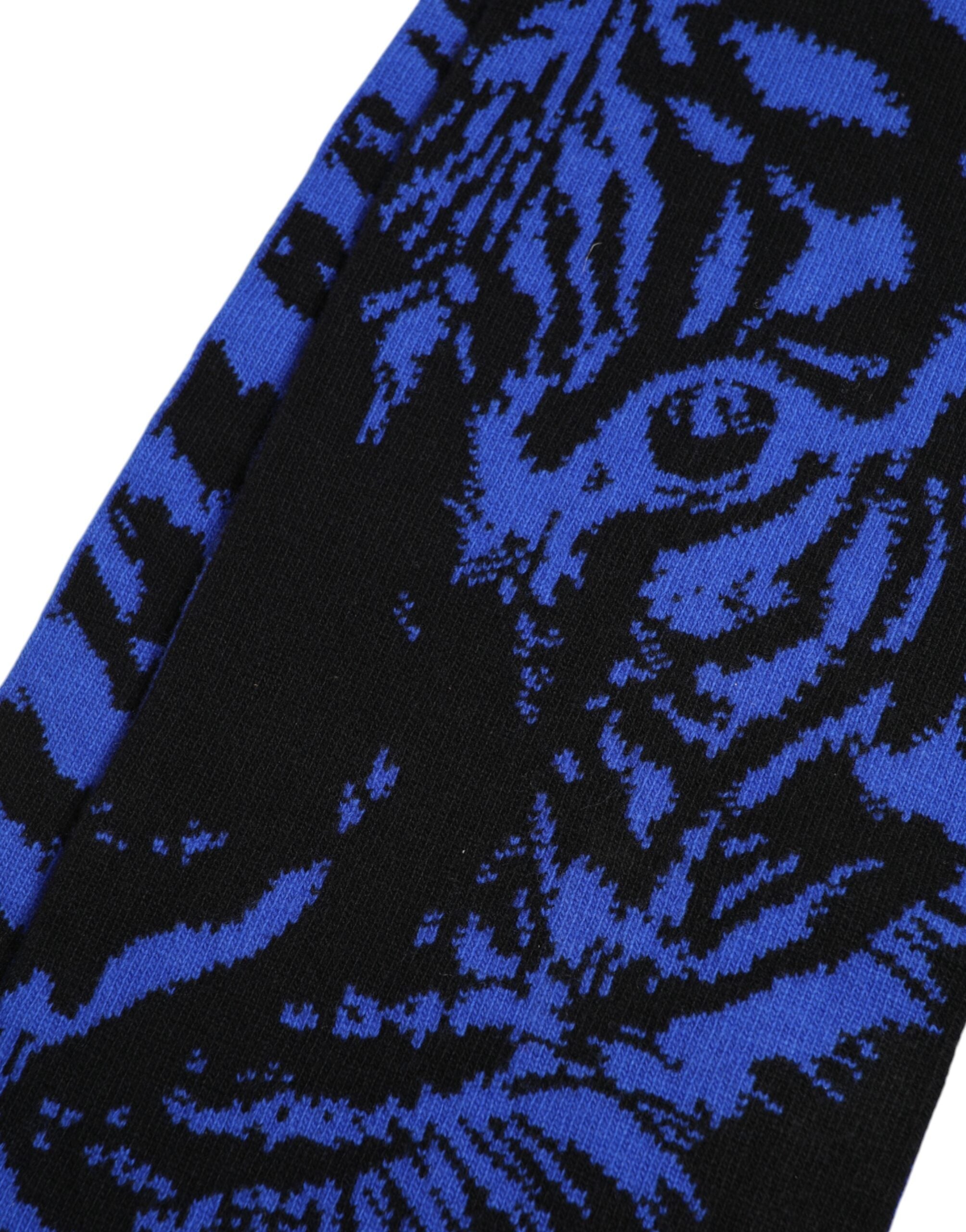 Dolce & Gabbana Blue Black Logo Neck Warmer Wrap Scarf-6