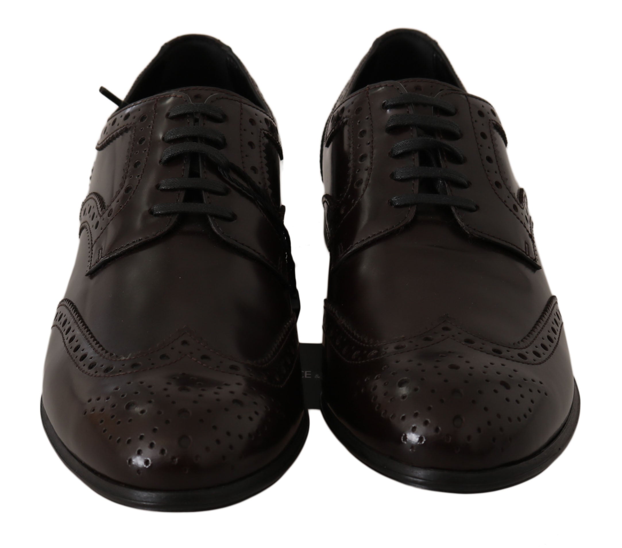 Dolce & Gabbana Braune Leder Broques Oxford Wingtip Schuhe-2