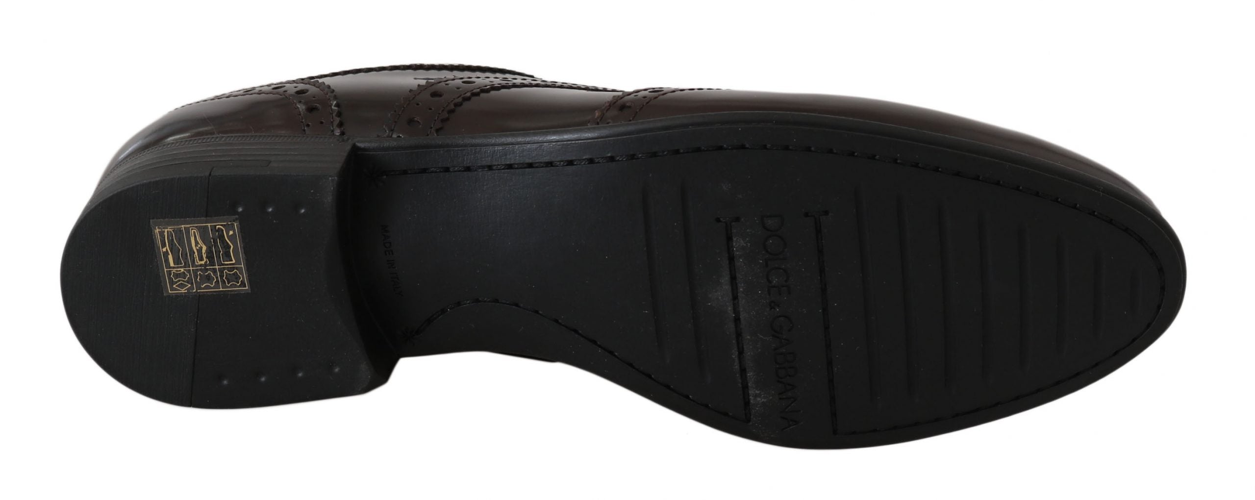 Dolce & Gabbana Braune Leder Broques Oxford Wingtip Schuhe-6