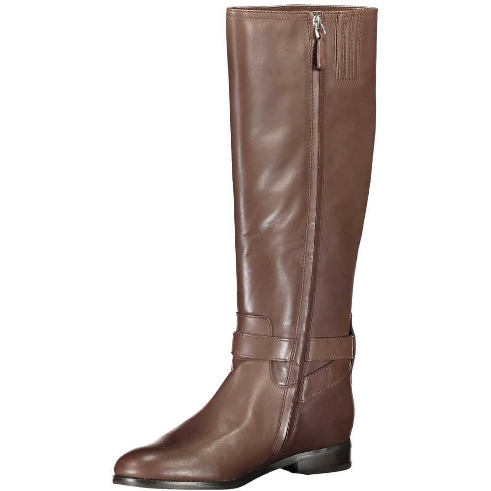 Ralph Lauren Brauner Leder Damenstiefel-3