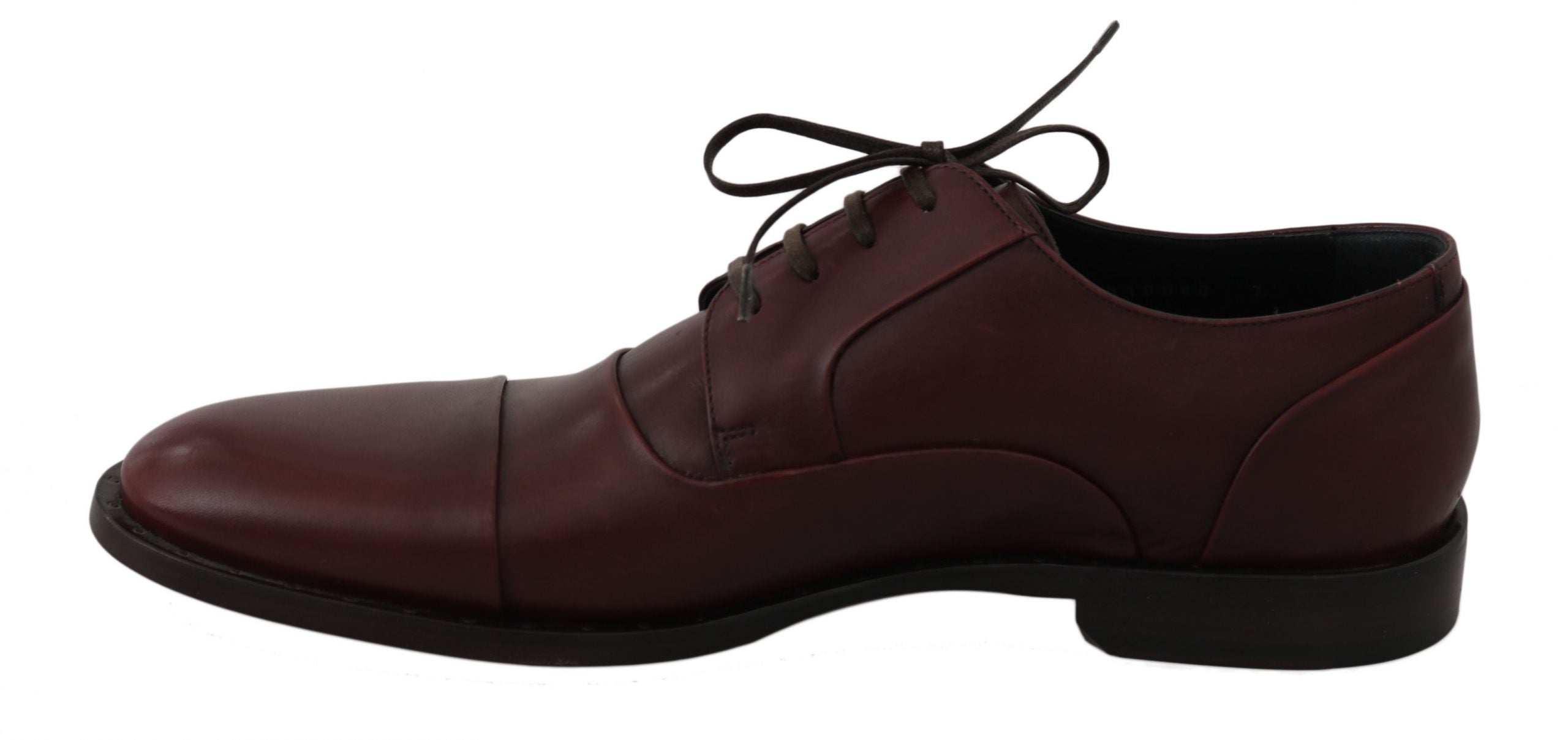 Zapatos Derby formales de piel burdeos de Dolce & Gabbana-5
