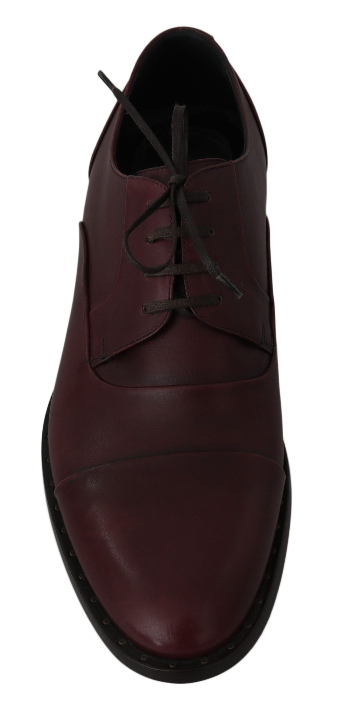 Zapatos Derby formales de piel burdeos de Dolce & Gabbana-7