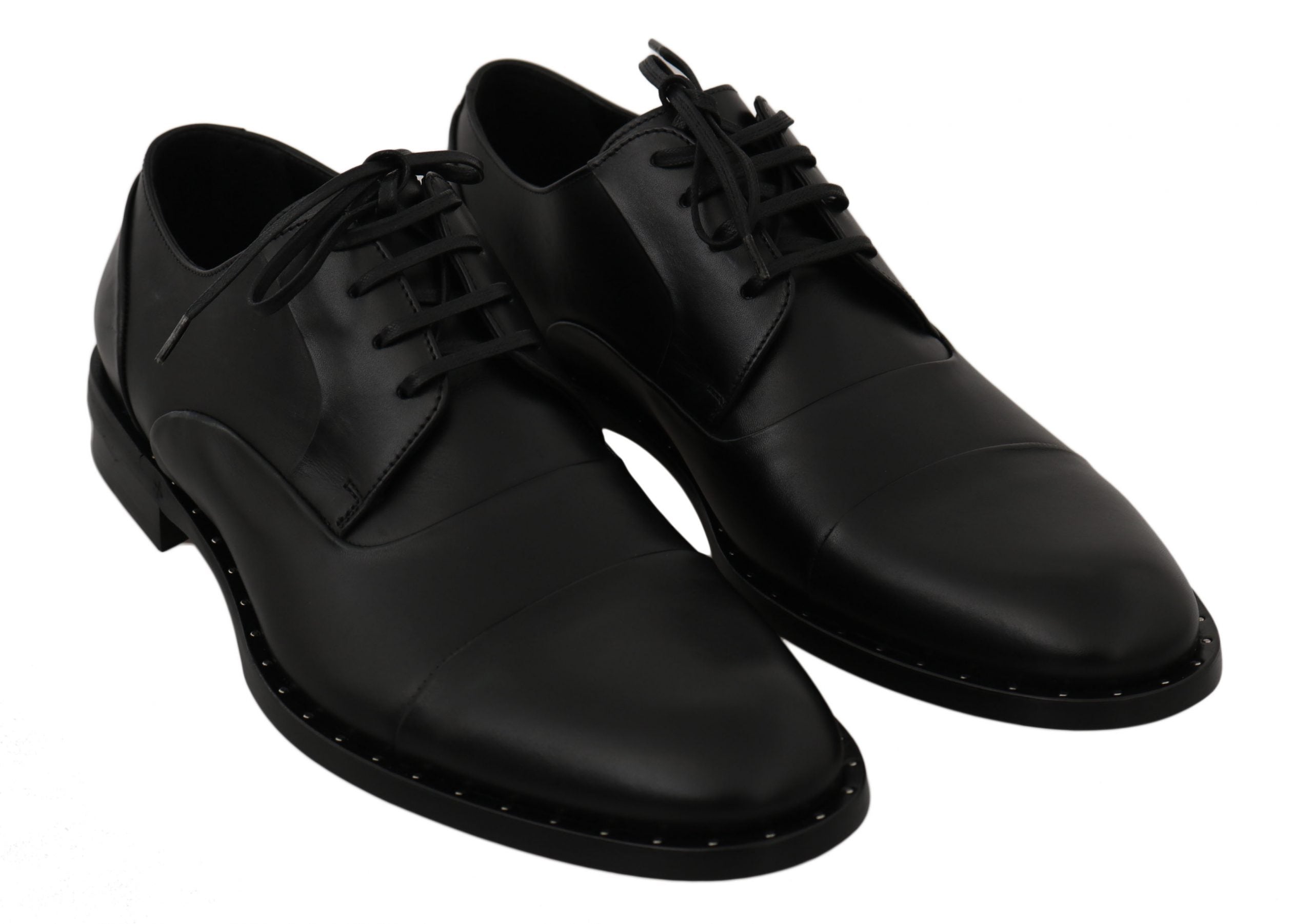 Dolce & Gabbana Schwarzes Leder Derby Formale Schuhe-3