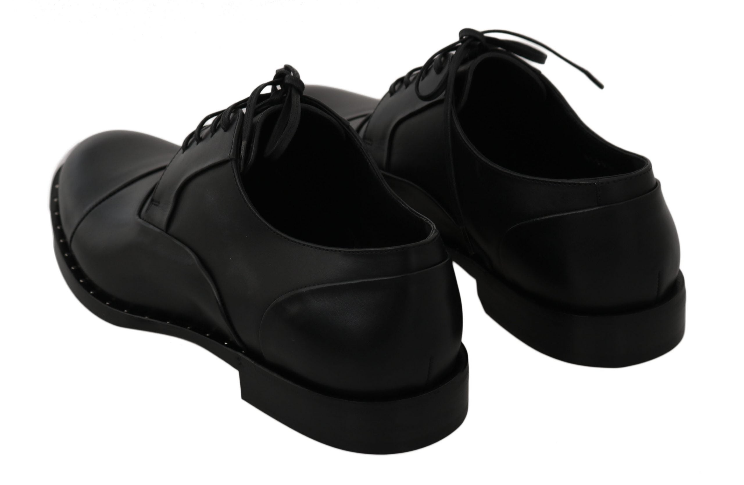 Dolce & Gabbana Schwarzes Leder Derby Formale Schuhe-4
